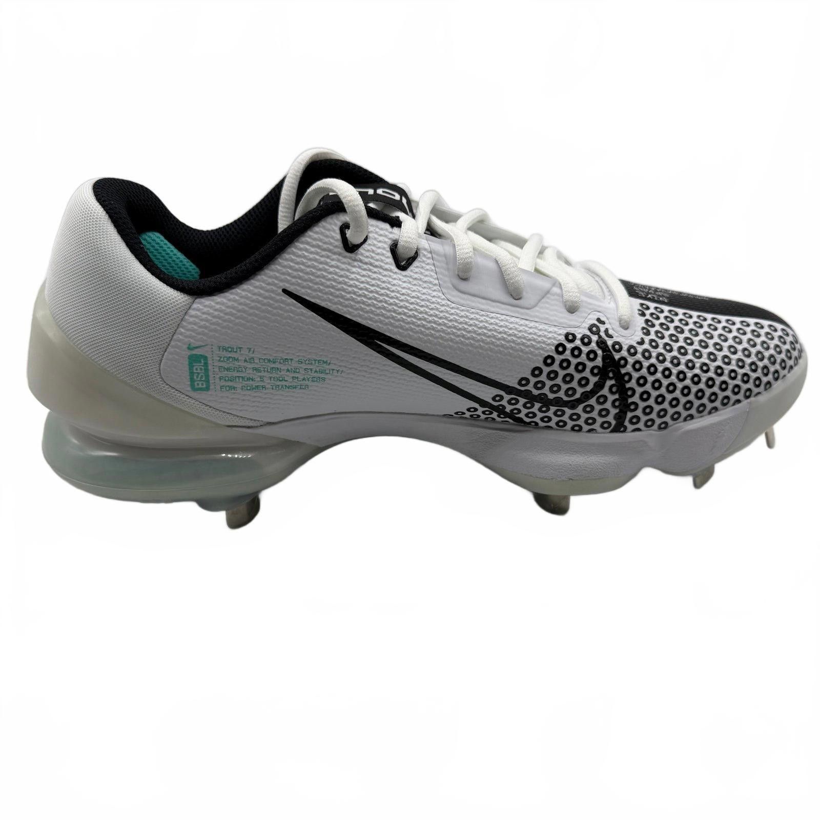 Nike Nike Force Zoom Trout 7 Pro Metal Baseball Cleats White Size ONE SIZE - 7 Thumbnail