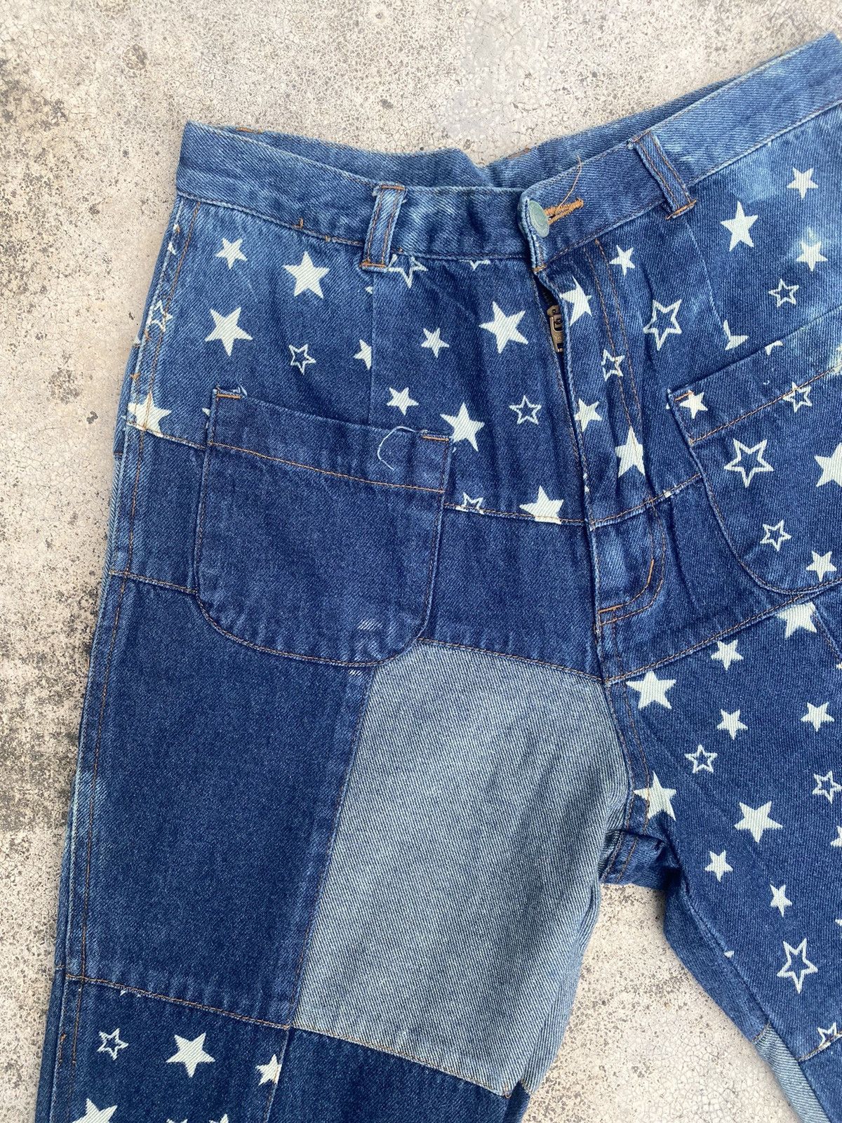 Hysteric Glamour × Japanese Brand Flare Jeans Chocolate Hagi Patchwork Bootcut Size 24 Size US 26 / EU 42 - 8 Thumbnail