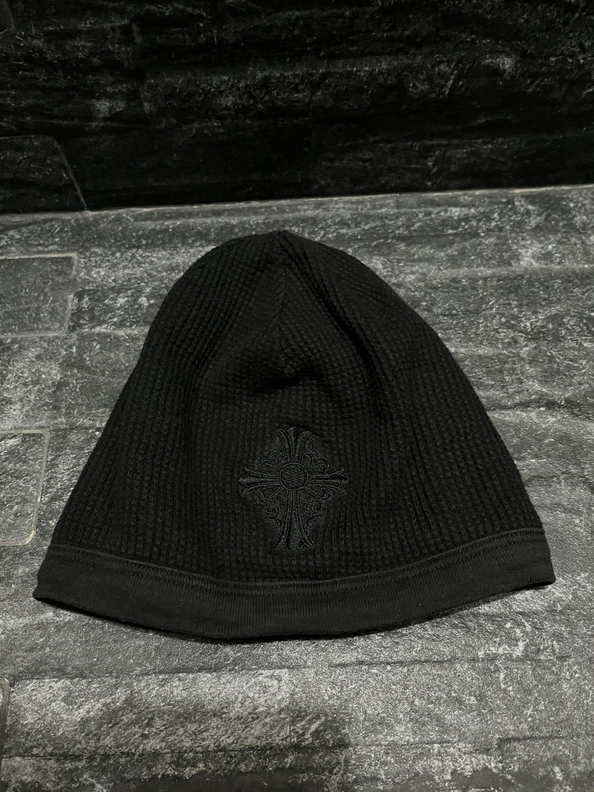 帽子 CHROME HEARTS horse hoe beanie black Chrome Hearts Horseshoe Skull Cap Beanie Black - US
