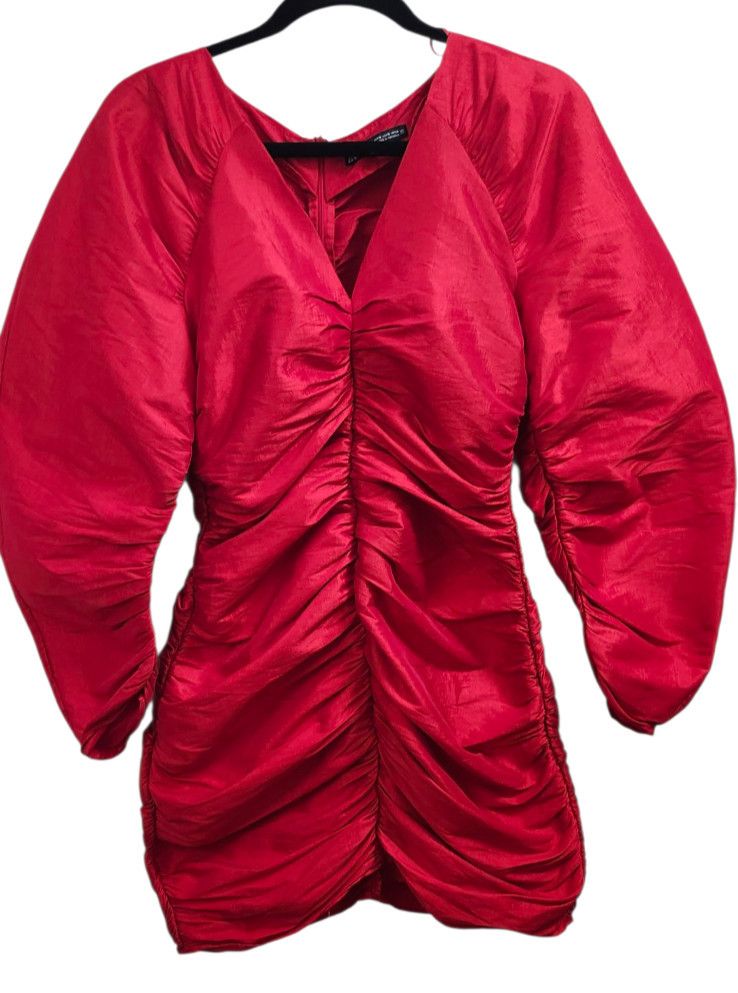 Zara Rare Zara Red Draped Mini Dress. Size S Size S / US 4 / IT 40 - 4 Thumbnail
