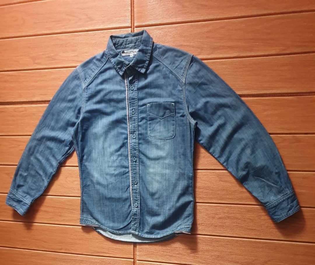 Japanese Brand 💥Simplicite Plus selvedge style Japanese Chambray Shirt Size US S / EU 44-46 / 1 - 6 Thumbnail