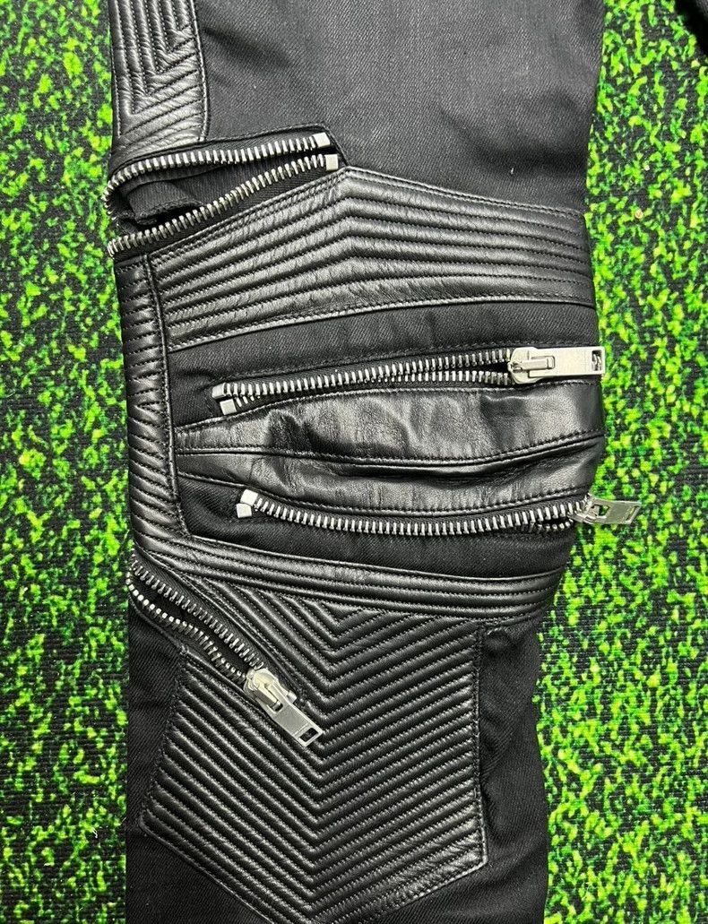 Saint Laurent Paris Saint Laurent Paris Saint Laurent Distressed Leather Zip J Size US 31 - 6 Thumbnail