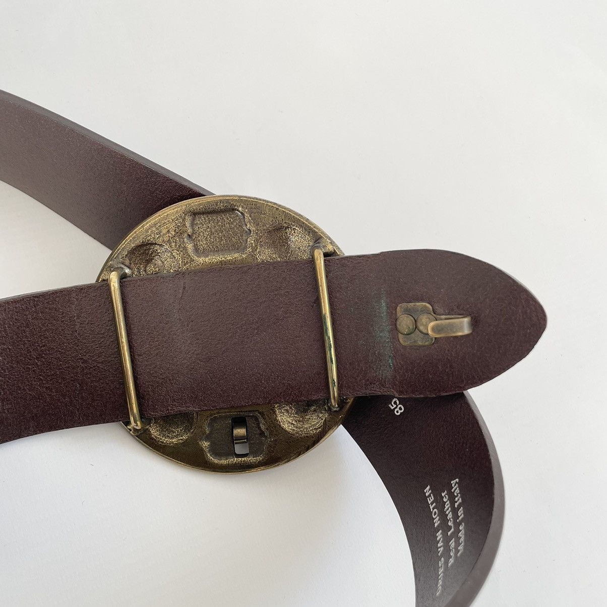 Dries Van Noten Early 2000s ‘Dagger Western’ Buckle Belt Size 32 - 10 Thumbnail