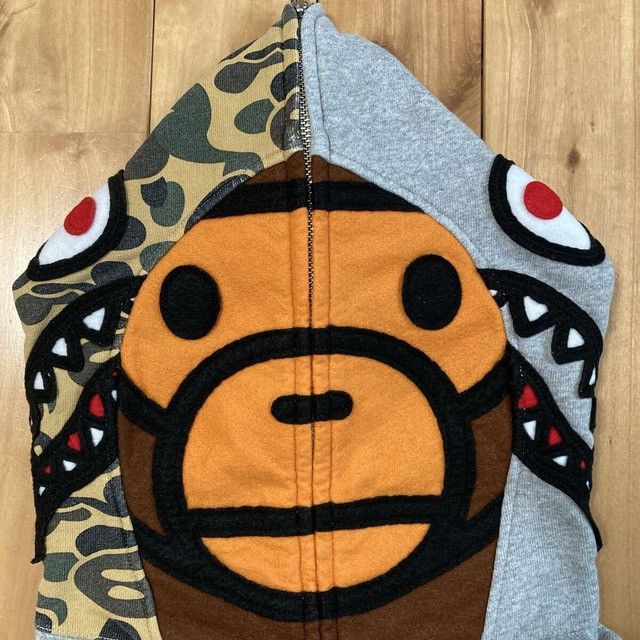 Bape BAPE CAMO Milo Shark Full Zip Hoodie a bathing ape Size US XL / EU 56 / 4 - 3 Thumbnail