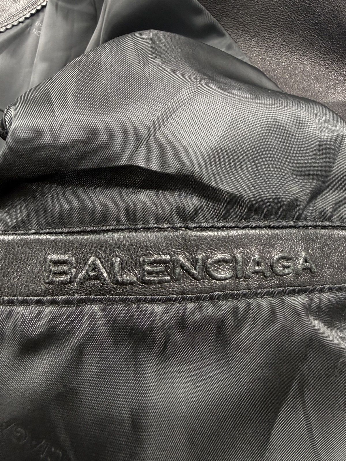 Balenciaga Vintage Balenciaga Lamb Leather Blazer Size US L / EU 52-54 / 3 - 10 Thumbnail