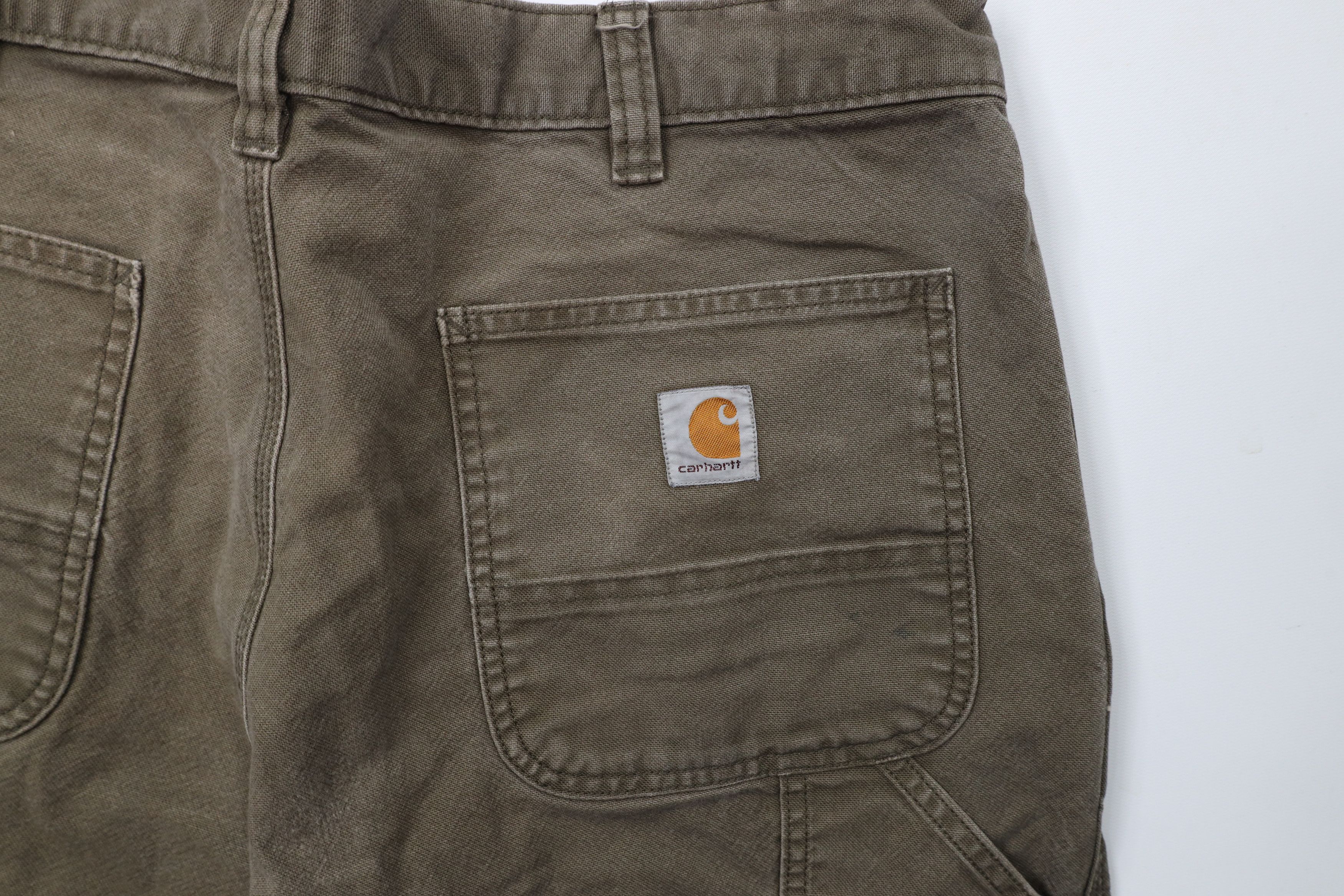 Carhartt × Vintage Vintage Carhartt Canvas Wide Leg Dungaree Pants Green Size US 36 / EU 52 - 14 Thumbnail