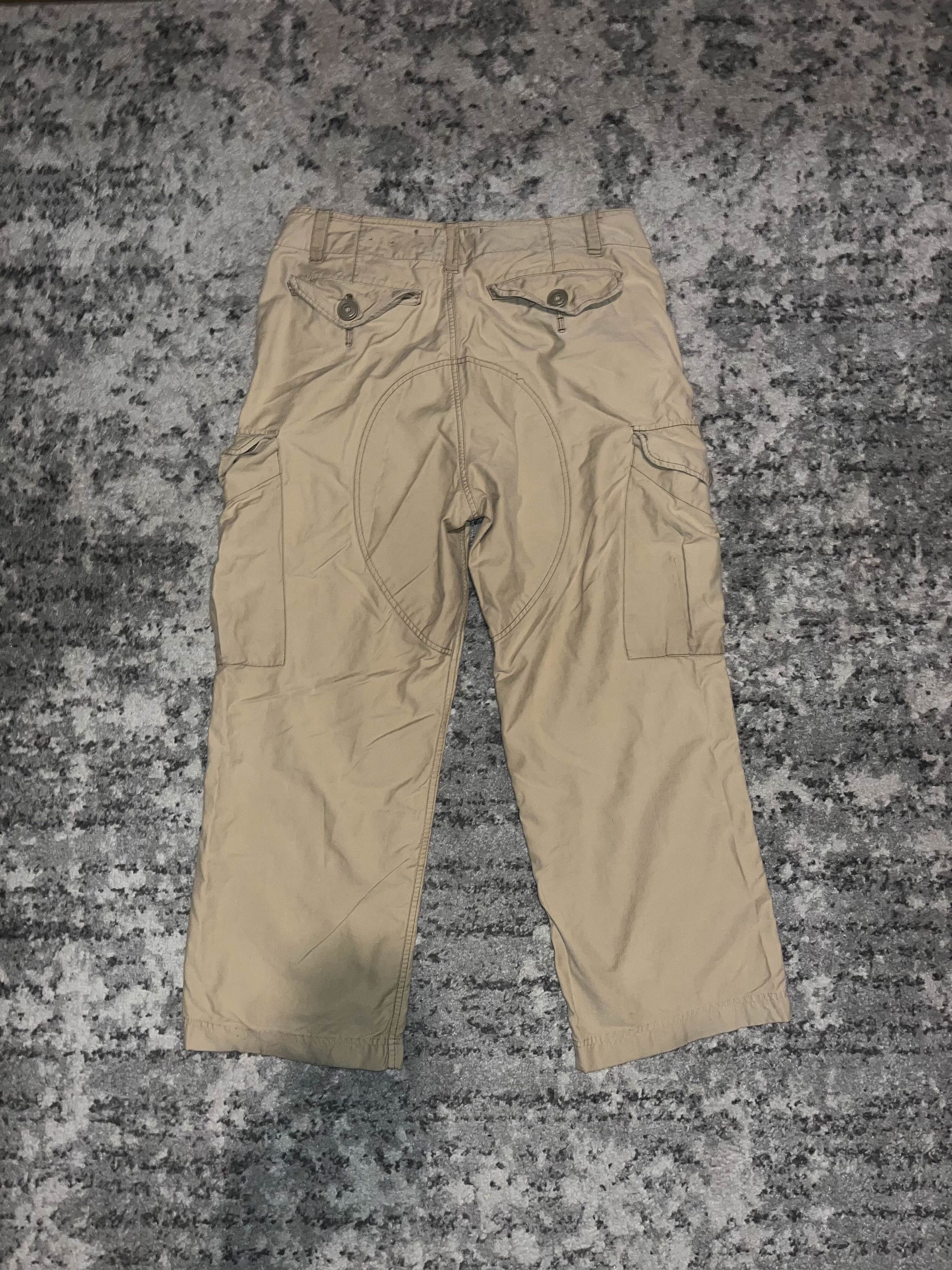 American Eagle Outfitters Y2K American Eagly Baggy Tan Cargo Pants Size US 33 - 2 Thumbnail