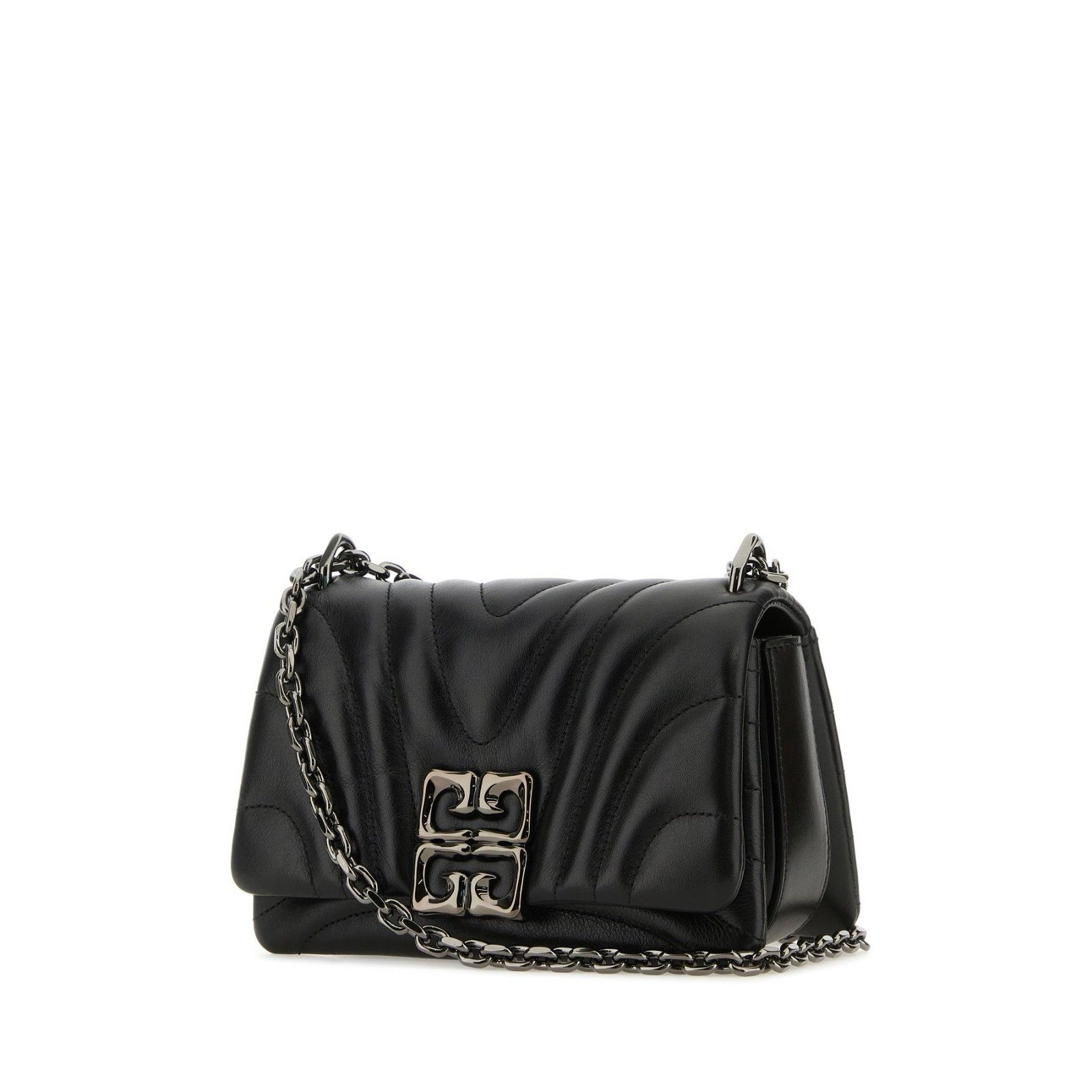 Givenchy GIVENCHY 4G Small Black Silver Smooth Leather Shoulder Bag N Size ONE SIZE - 2 Thumbnail