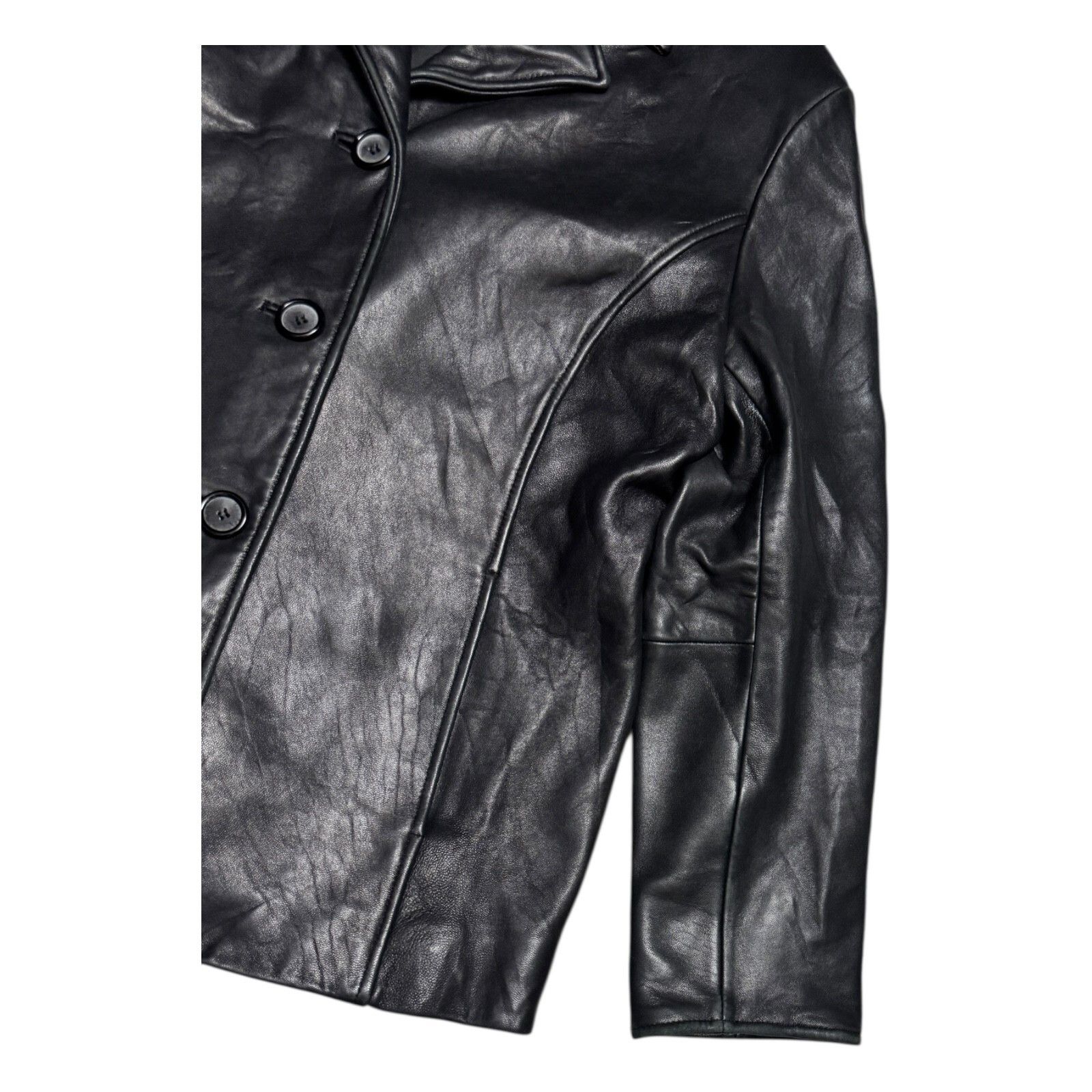 Leather × Vintage TIBOR LEATHER Black Luxury Designer Vintage Y2K Jacket Large Size L / US 10 / IT 46 - 4 Thumbnail