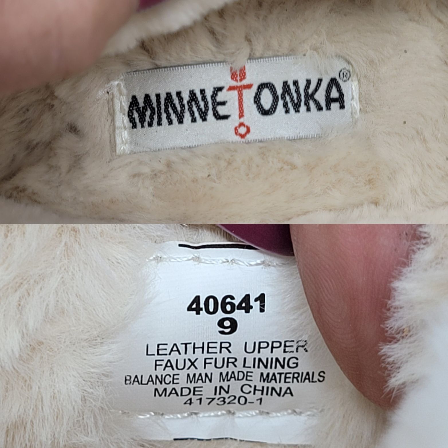 Minnetonka Minnetonka Womens Tan Suede Moccasin Slippers Sherpa Faux F Size US 9 / IT 39 - 3 Thumbnail
