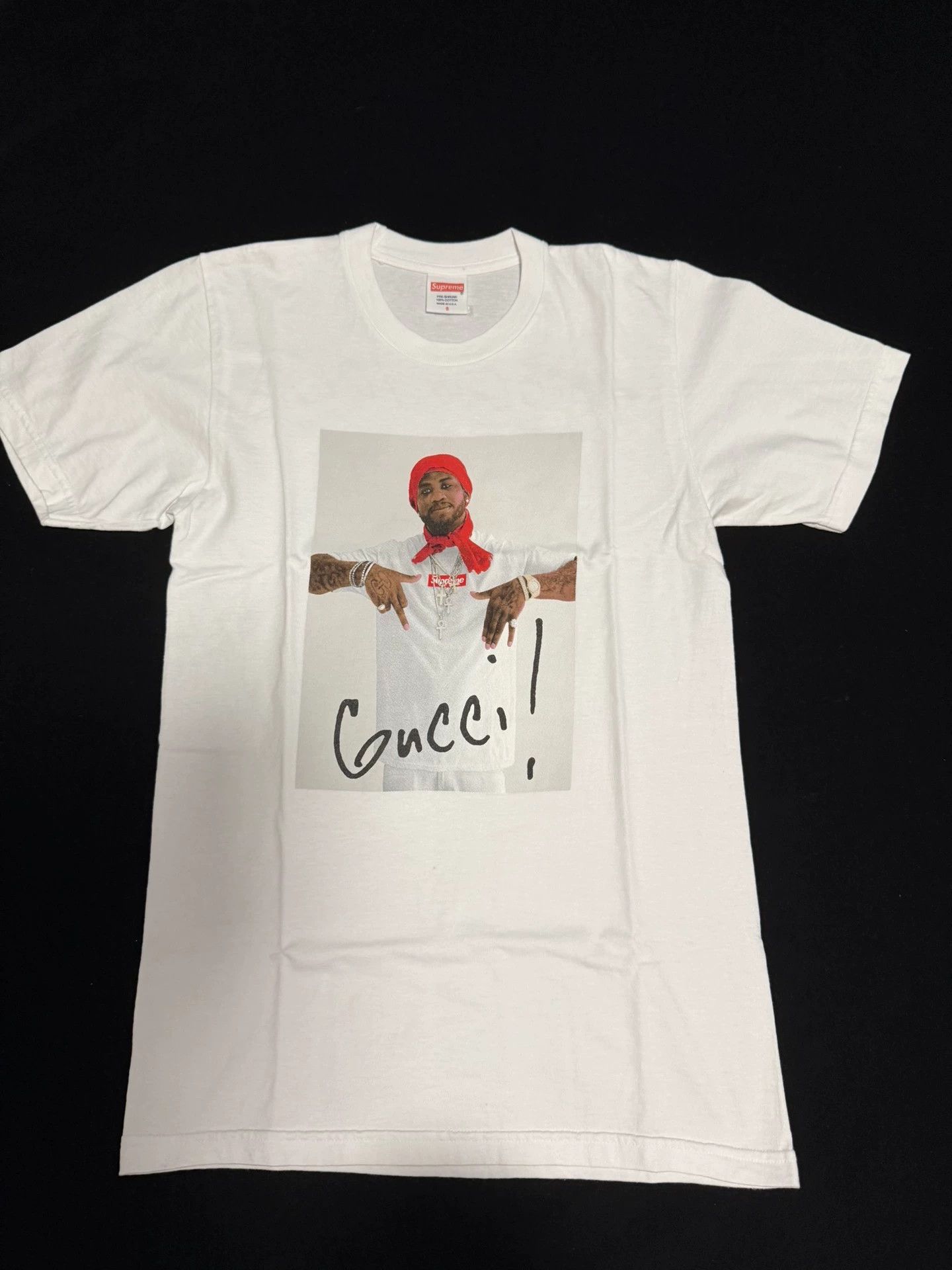 Gucci Supreme Gucci Mane White S Photo Tee Yellowing Size US S / EU 44-46 / 1 - 1 Thumbnail