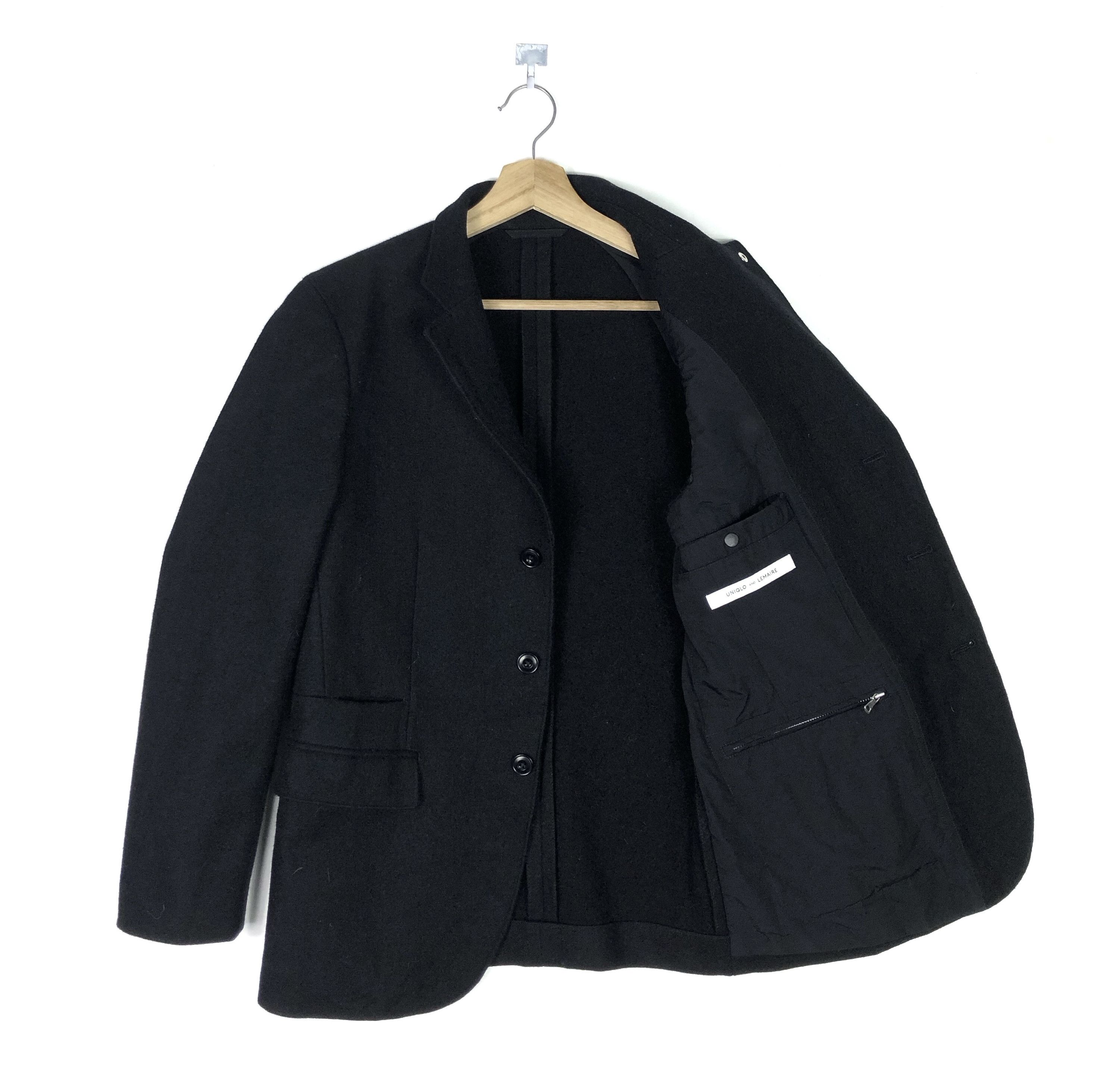LEMAIRE　CROPPED CROMBIE JACKET　BLACK LEMAIRE Black Crombie Jacket Lemaire