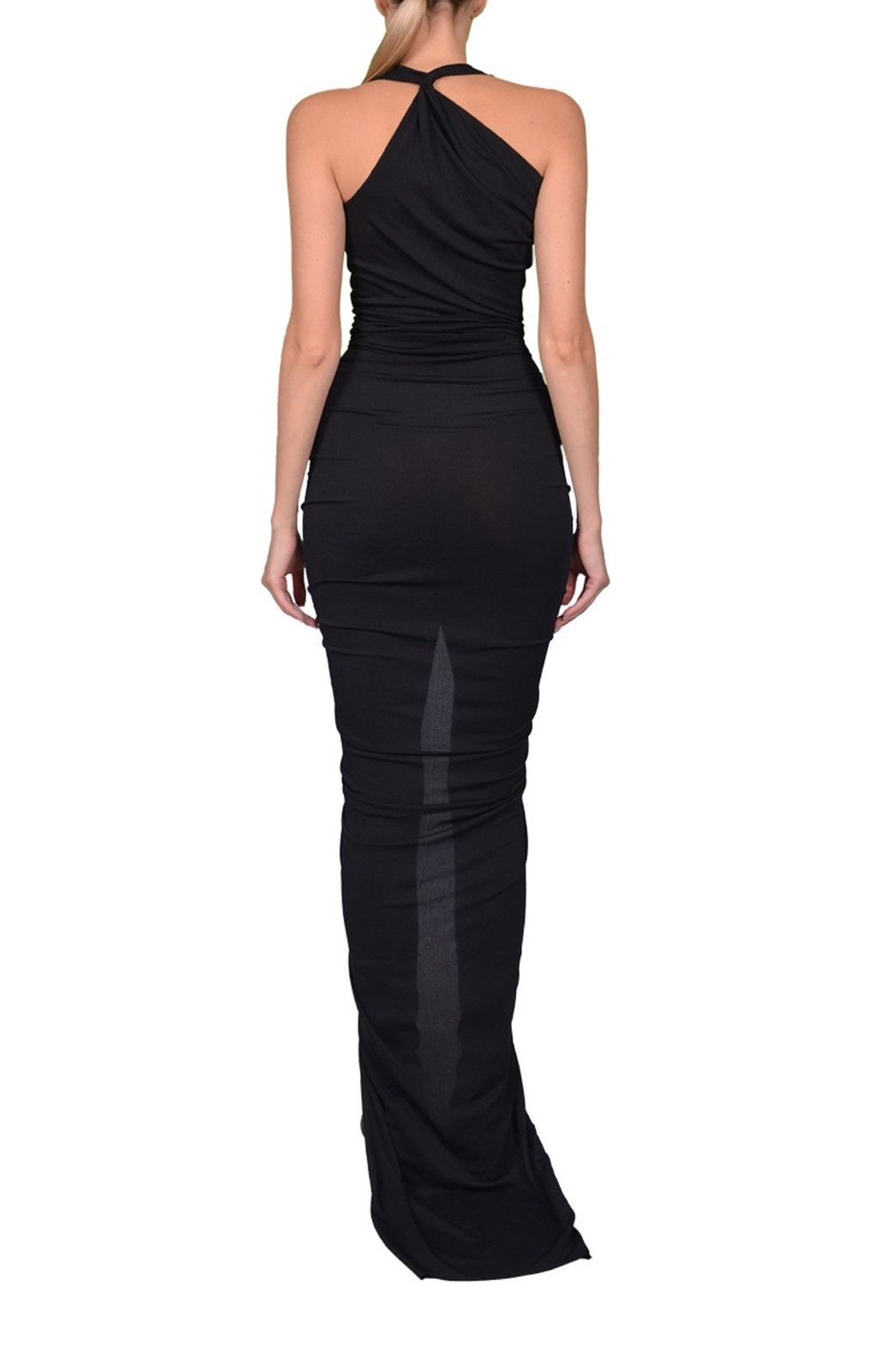 Rick Owens Last Size Rick Owens Black Drapped Maxi Dress Size M / US 6-8 / IT 42-44 - 4 Thumbnail