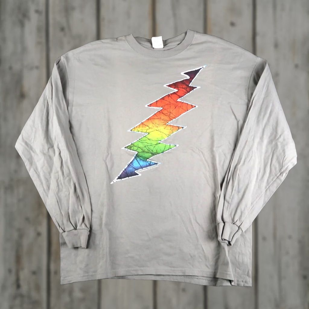 Vintage VINTAGE Grateful Dead T Shirt Mens XL Gray Long Sleeve 2000s Lightning Bolt Skull Music Band T-Shirt Size US XL / EU 56 / 4 - 1 Thumbnail