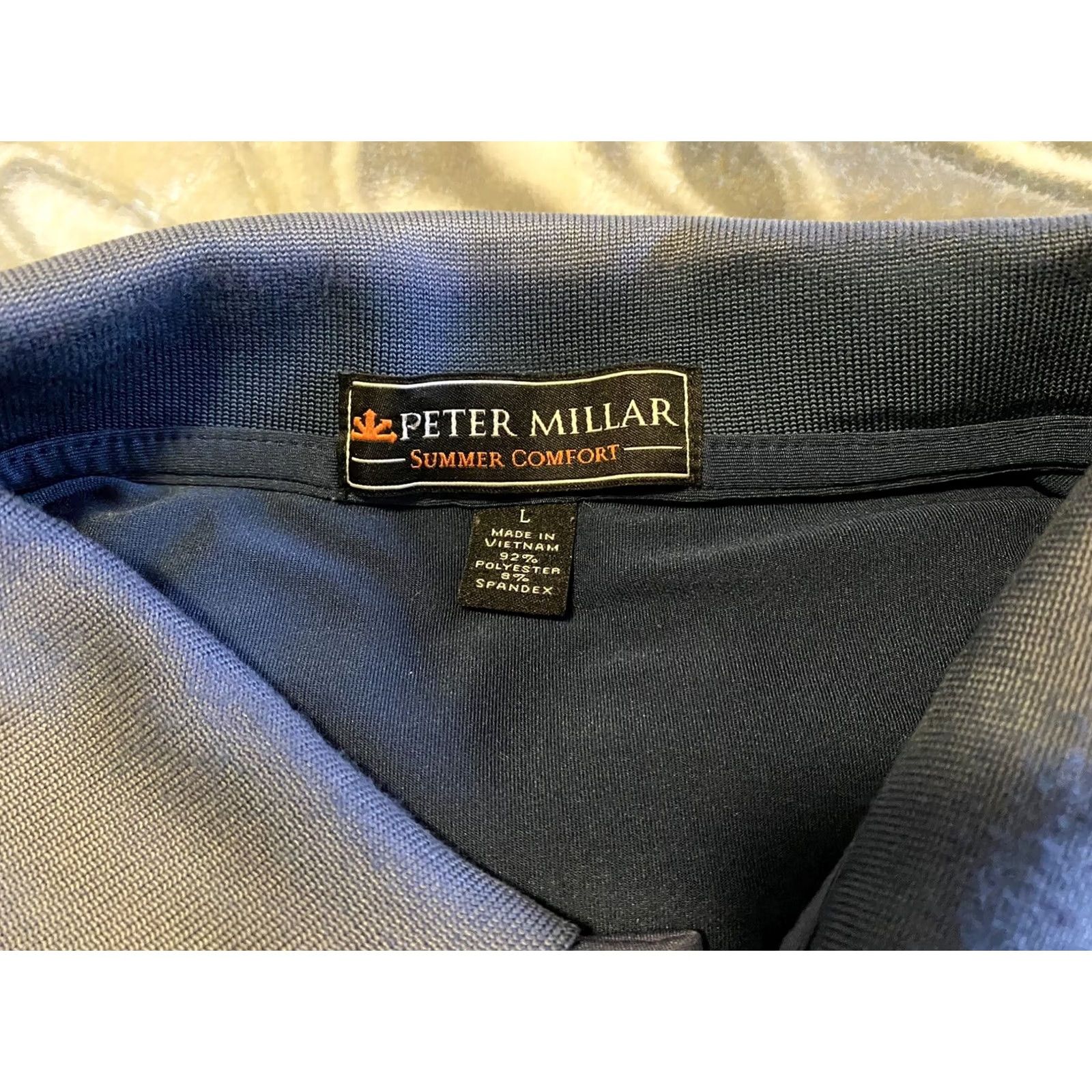Peter Millar Peter Millar Polo Shirt Men’s L Blue Two-Toned Summer Comfort Golf Rock Creek ID Size US L / EU 52-54 / 3 - 4 Thumbnail