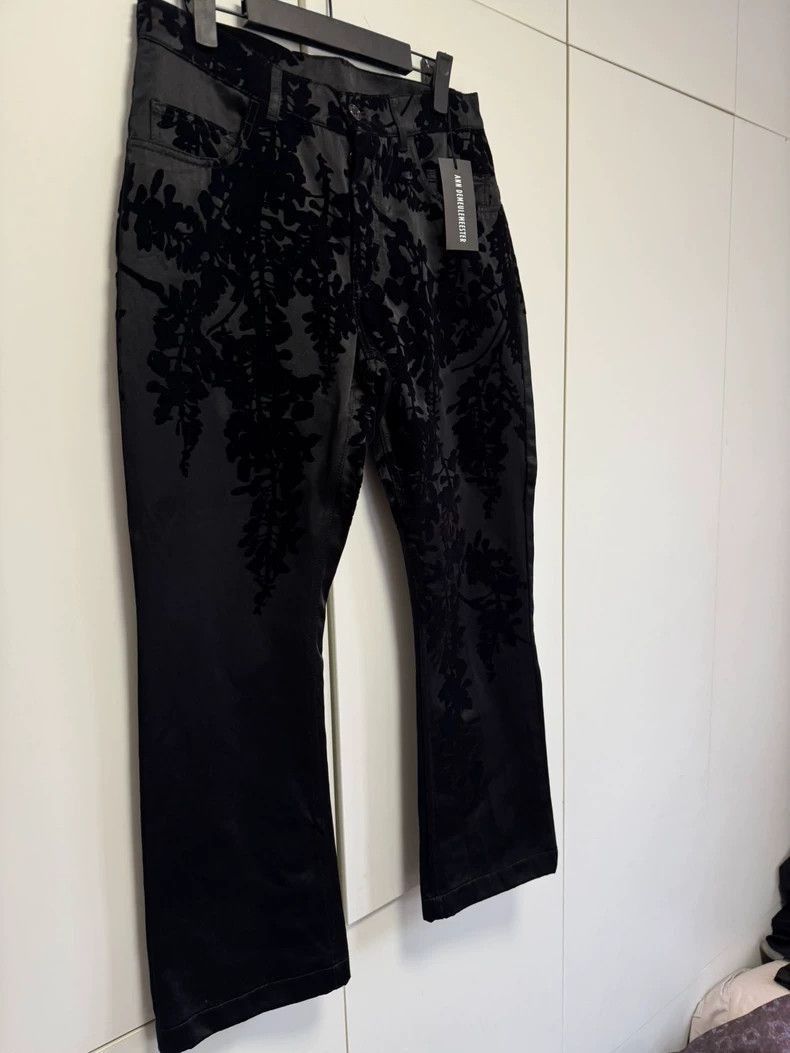 Ann Demeulemeester ANN DEMEULEMEESTER black velvet silk pants Size US 28 / EU 44 - 4 Thumbnail