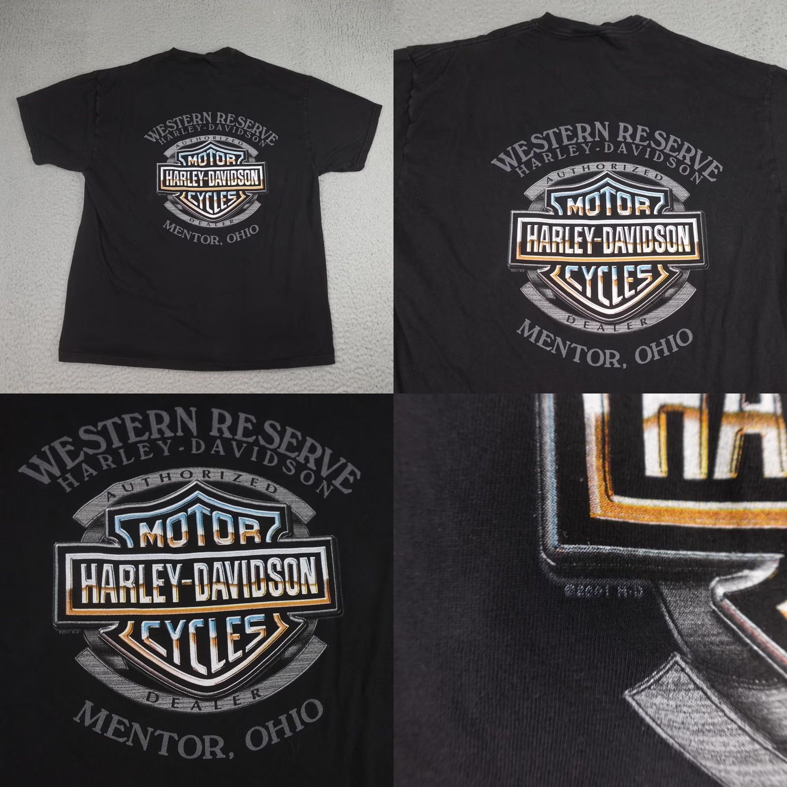 Harley Davidson VINTAGE Harley-Davidson Shirt Mens XL Black Out of the Fire Eagle Made USA 2001 Size US XL / EU 56 / 4 - 8 Thumbnail