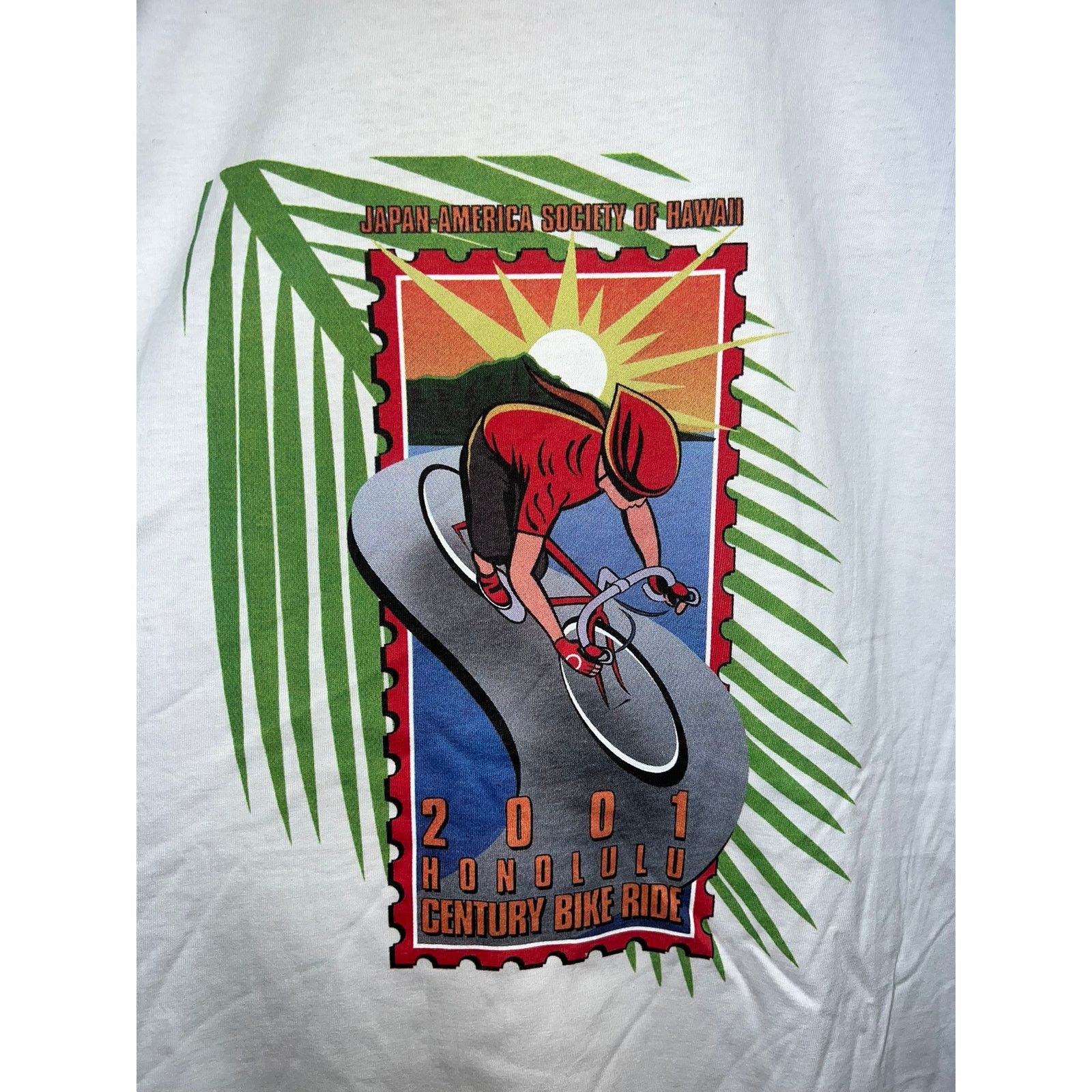 Fruit Of The Loom vintage Hawaii Biking Shirt Honolulu Ride Japan America 2XL Size US XXL / EU 58 / 5 - 2 Thumbnail