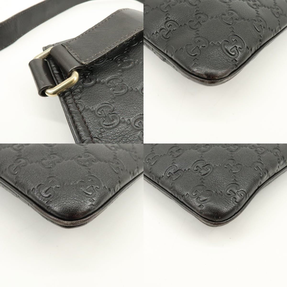 Gucci Gucci Guccissima Leather Crossbody Bag Black Size ONE SIZE - 5 Thumbnail