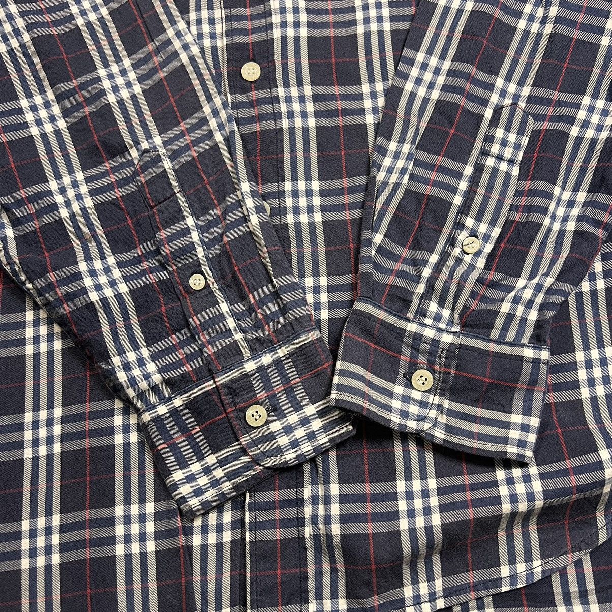 Burberry × Vintage Vintage Burberry Nova Check Checked Long Sleeves Shirt Size US M / EU 48-50 / 2 - 6 Thumbnail