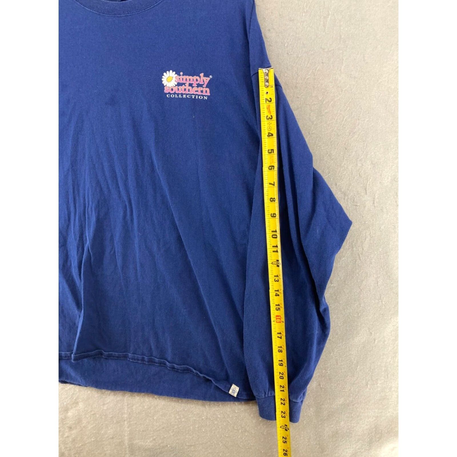 Vintage VINTAGE Simply Southern Womens T-Shirt XL Blue Nature Boho Crew Neck Casual Cotton 2010s Women's Size XL / US 12-14 / IT 48-50 - 4 Thumbnail