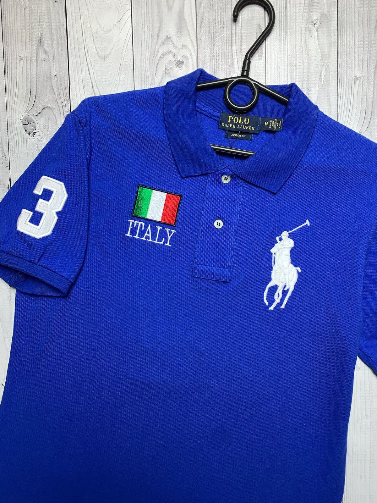 Polo Ralph Lauren × Vintage Vintage polo Ralph Lauren 3 big logo Italy USA M slim fit Size US M / EU 48-50 / 2 - 3 Thumbnail