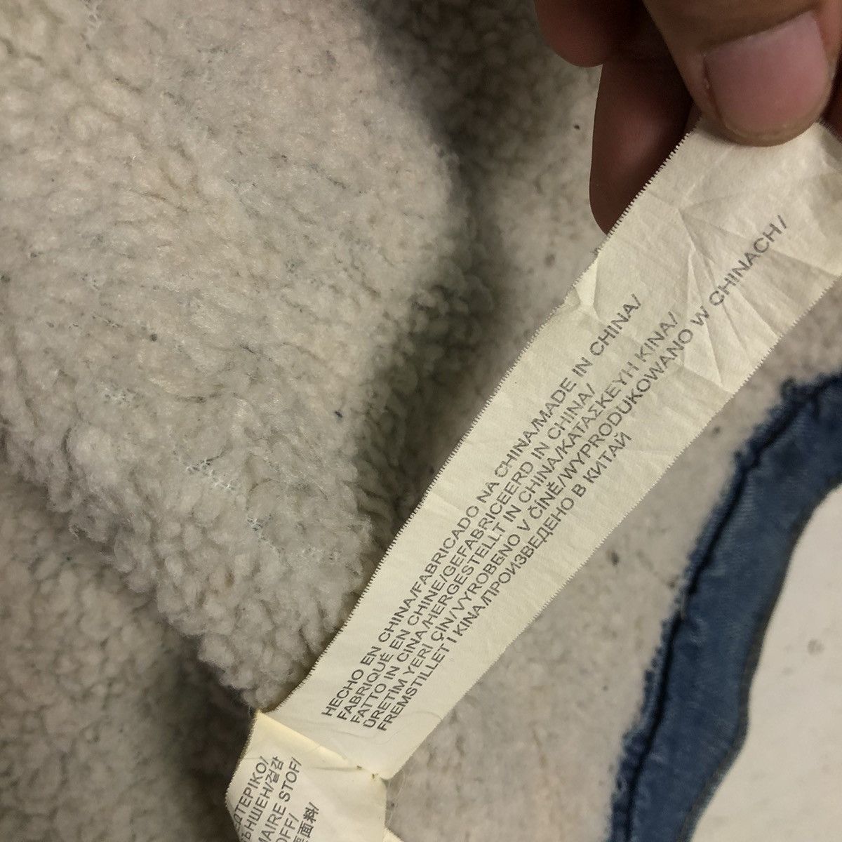 Japanese Brand 📌Denim Trucker Biker Jacket Bershka Knit Hand Issey Miyake Size US L / EU 52-54 / 3 - 22 Thumbnail