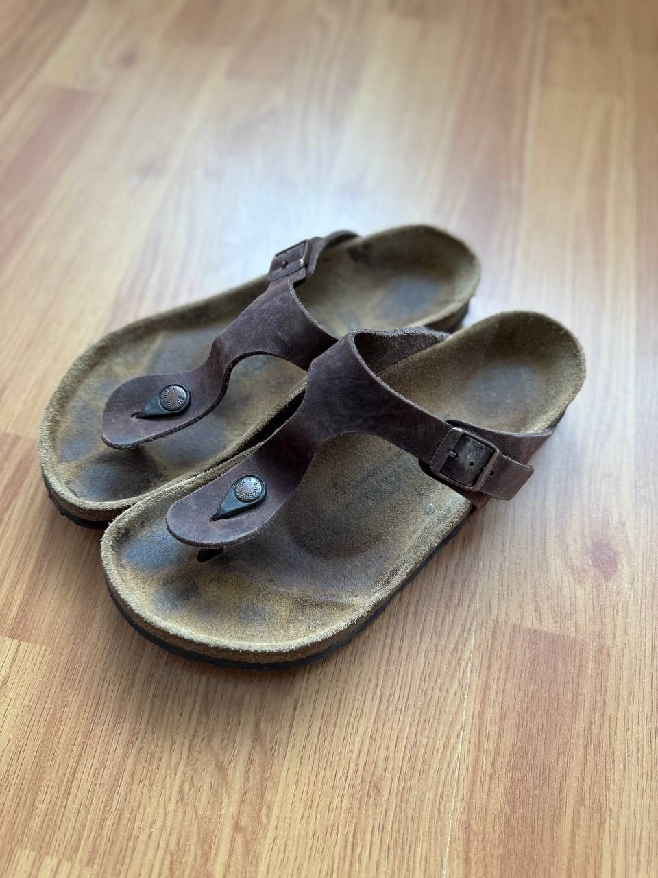 Birkenstock Vintage BIRKENSTOCK Leather Toe Thong Flip Flop Sandals Size US 6 / EU 39 - 3 Thumbnail