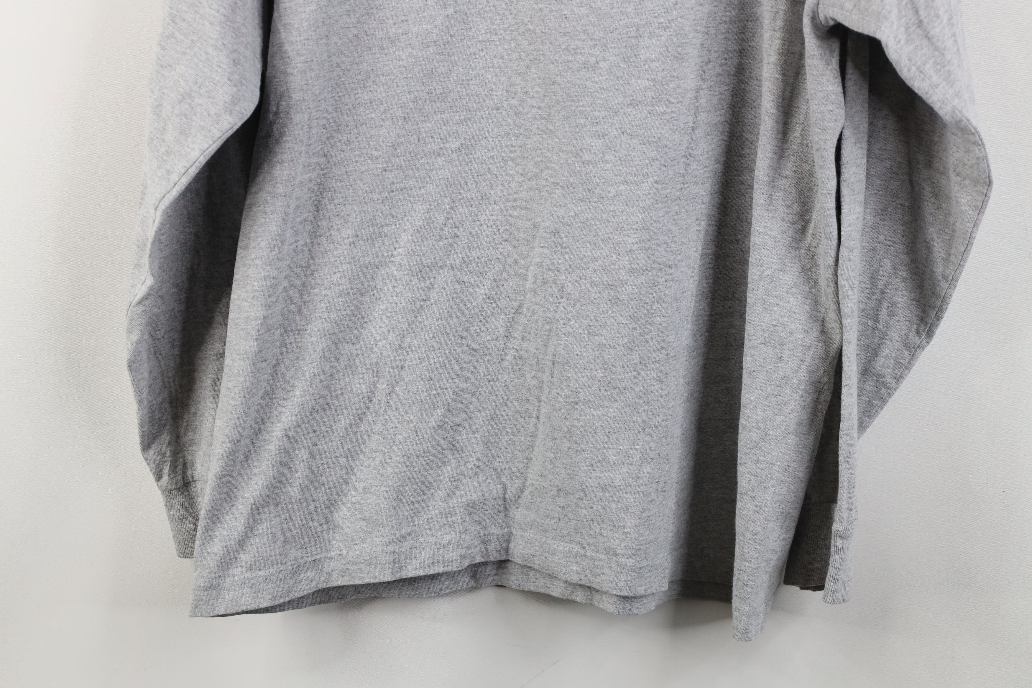 Adidas Vintage 90s Y2K Adidas Big Logo Long Sleeve T-Shirt Gray Size US M / EU 48-50 / 2 - 14 Thumbnail