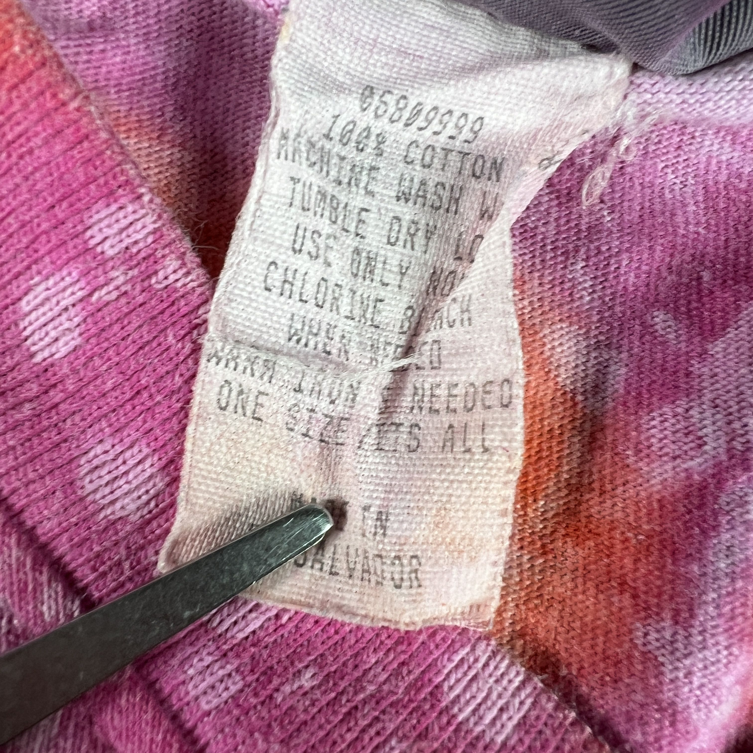 Vintage VTG 90s Too Extreme Pink Orange Faded Striped Single Stitch Size US L / EU 52-54 / 3 - 6 Thumbnail
