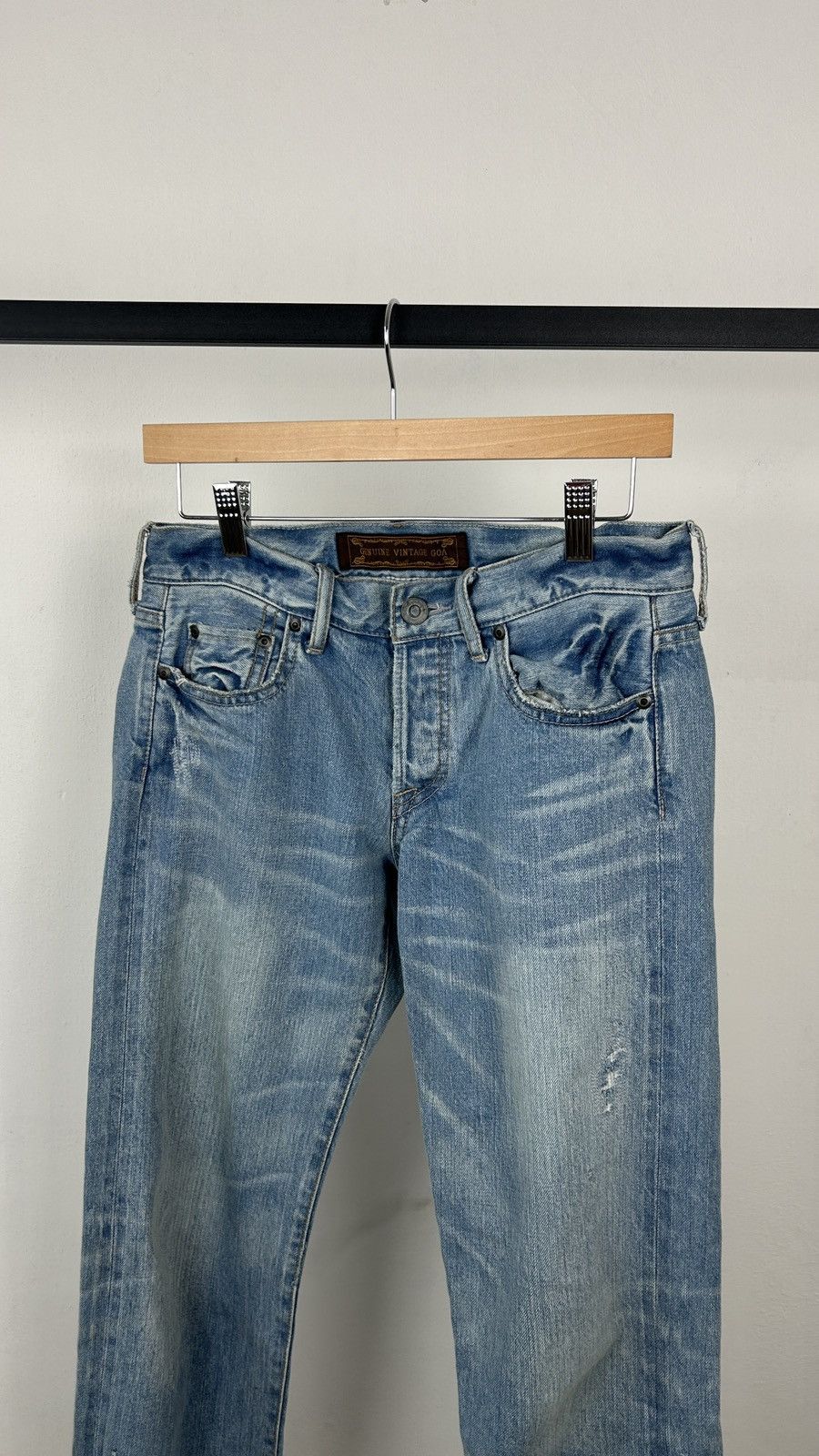Japanese Brand genuine vintage g.o.a selvedge jeans Size US 30 / EU 46 - 9 Thumbnail