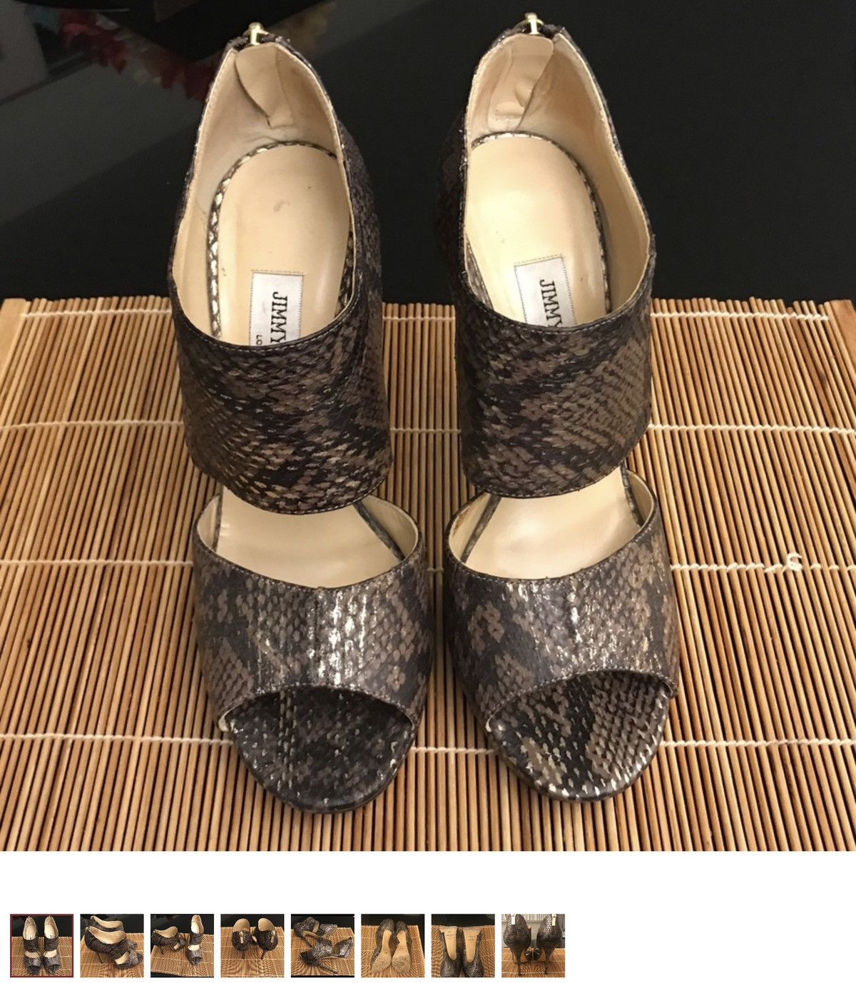 Jimmy Choo JIMMY CHOO Private Multicolor Python Leather Embossed Size US 9 / IT 39 - 1 Thumbnail