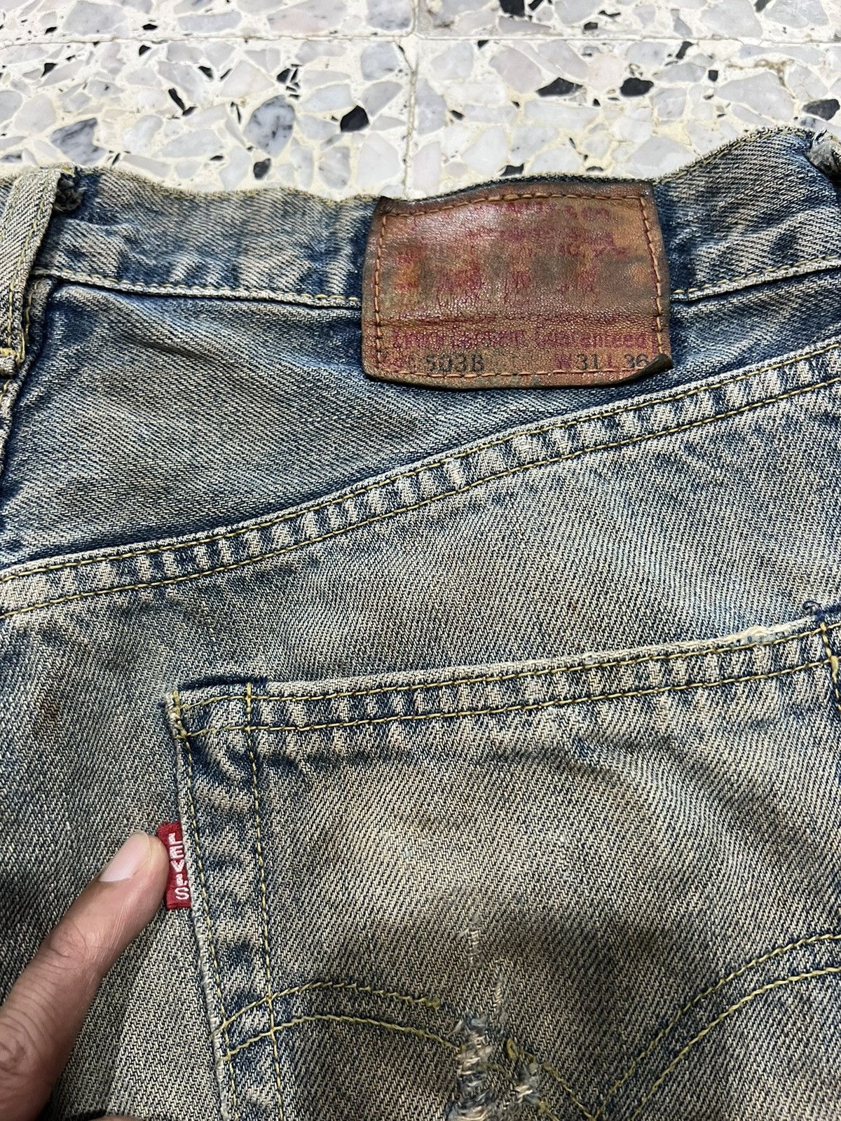Levi's Vintage Clothing Vintage Levis 503B Selvedge Big E Denim Jeans Size US 30 / EU 46 - 9 Thumbnail