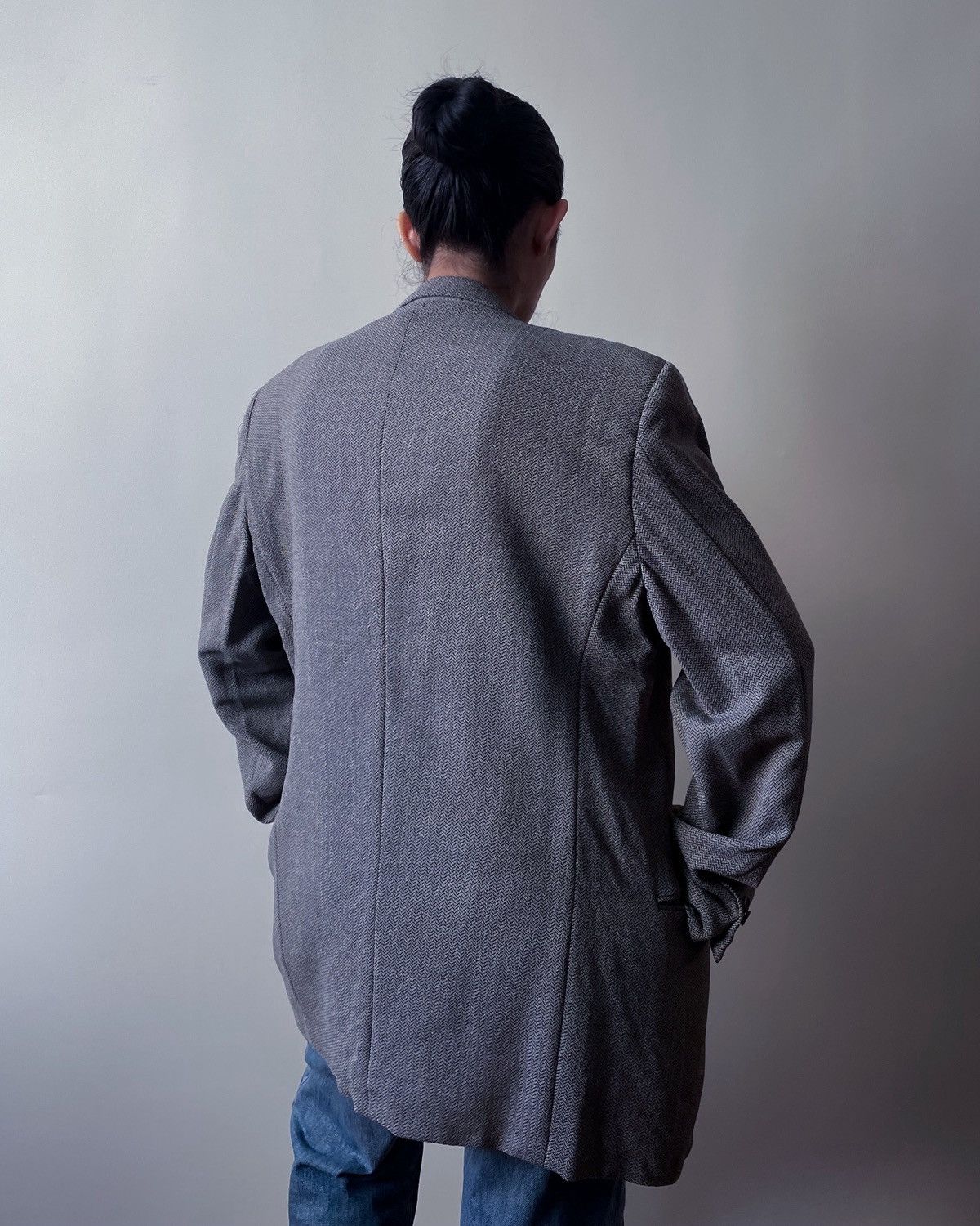 Armani Vintage Armani Gray Blazer Size XL / US 12-14 / IT 48-50 - 4 Thumbnail