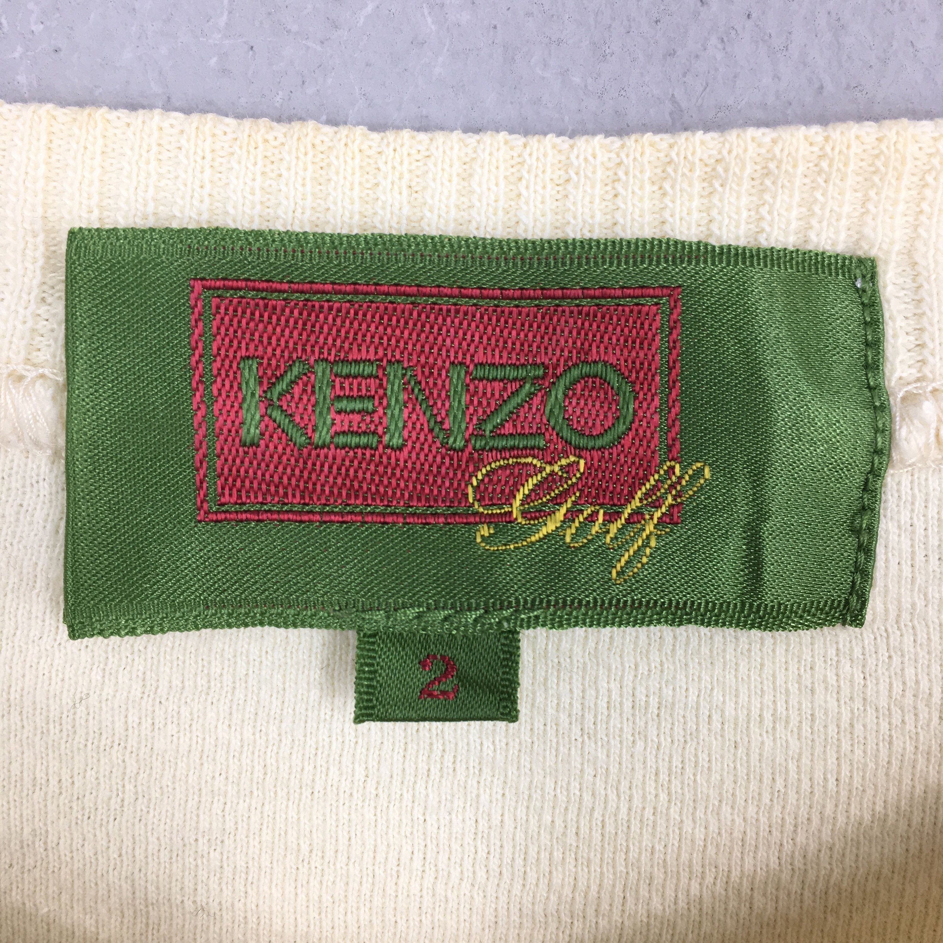 Designer × Kenzo Vintage Kenzo Golf White Cream Sweater Medium Size US M / EU 48-50 / 2 - 5 Thumbnail