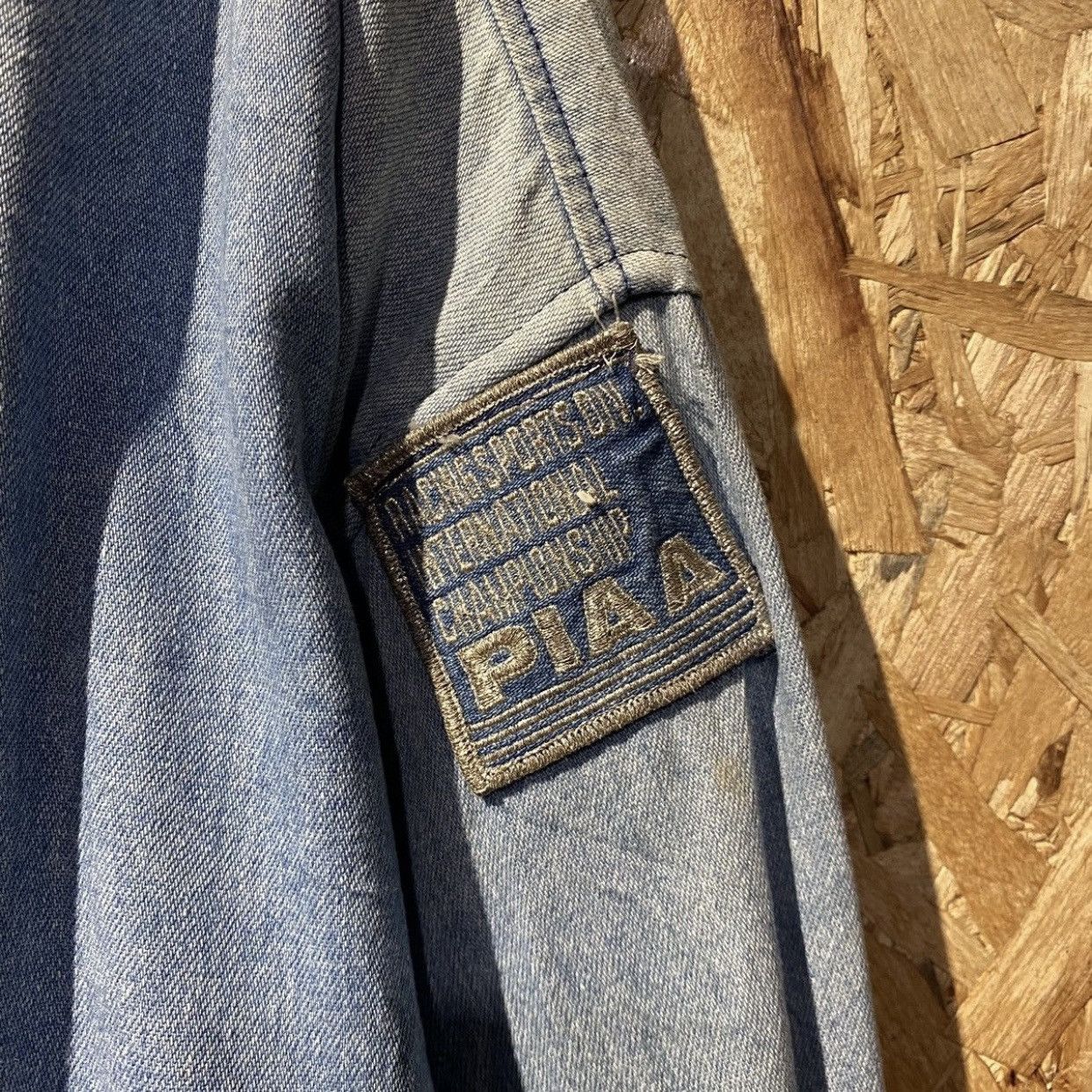 Japanese Brand × Vintage PIAA Motor Sport Bomber Denim Jackets Size US XL / EU 56 / 4 - 7 Thumbnail