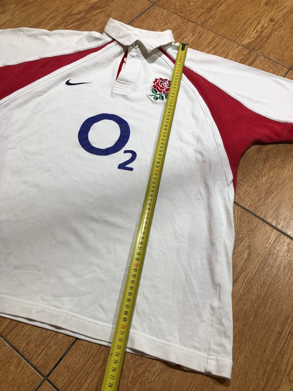 Nike ENGLAND RUGBY VINTAGE SHIRT RUGBY JERSEY RARE O2 NIKE Size US L / EU 52-54 / 3 - 9 Thumbnail
