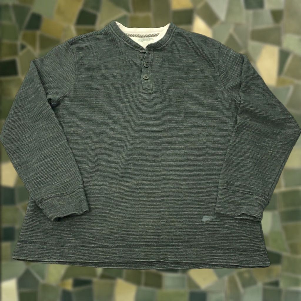 Vintage Method Henley Shirt Mens L Gray Long Sleeve Ribbed Faux Layered Size US L / EU 52-54 / 3 - 1 Thumbnail