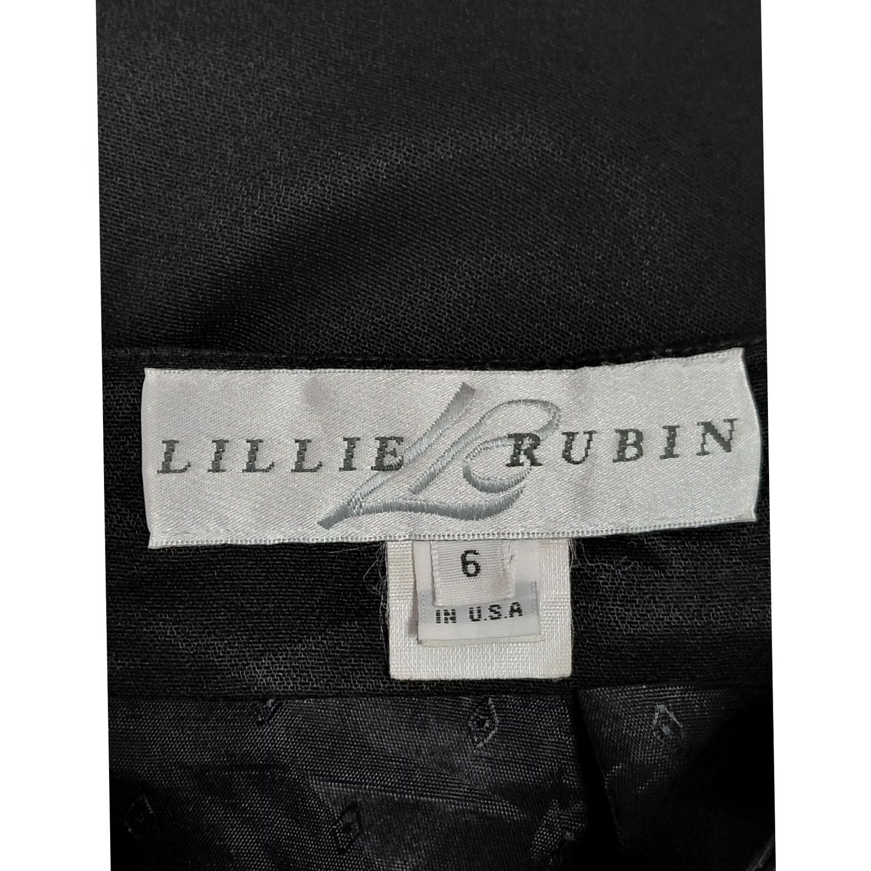 Vintage LILLIE RUBIN Black Maxi Skirt Solid Women Size 6 Size 28" / US 6 / IT 42 - 3 Thumbnail