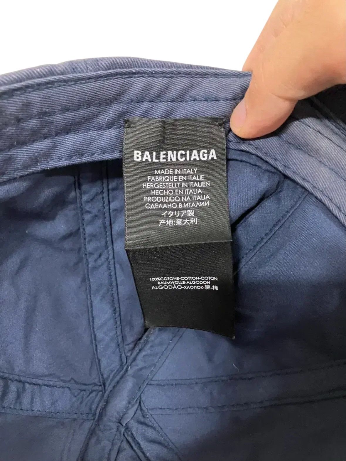 Balenciaga Balenciaga 18FW Faded Ballcap / Hat / Navy Size ONE SIZE - 9 Thumbnail