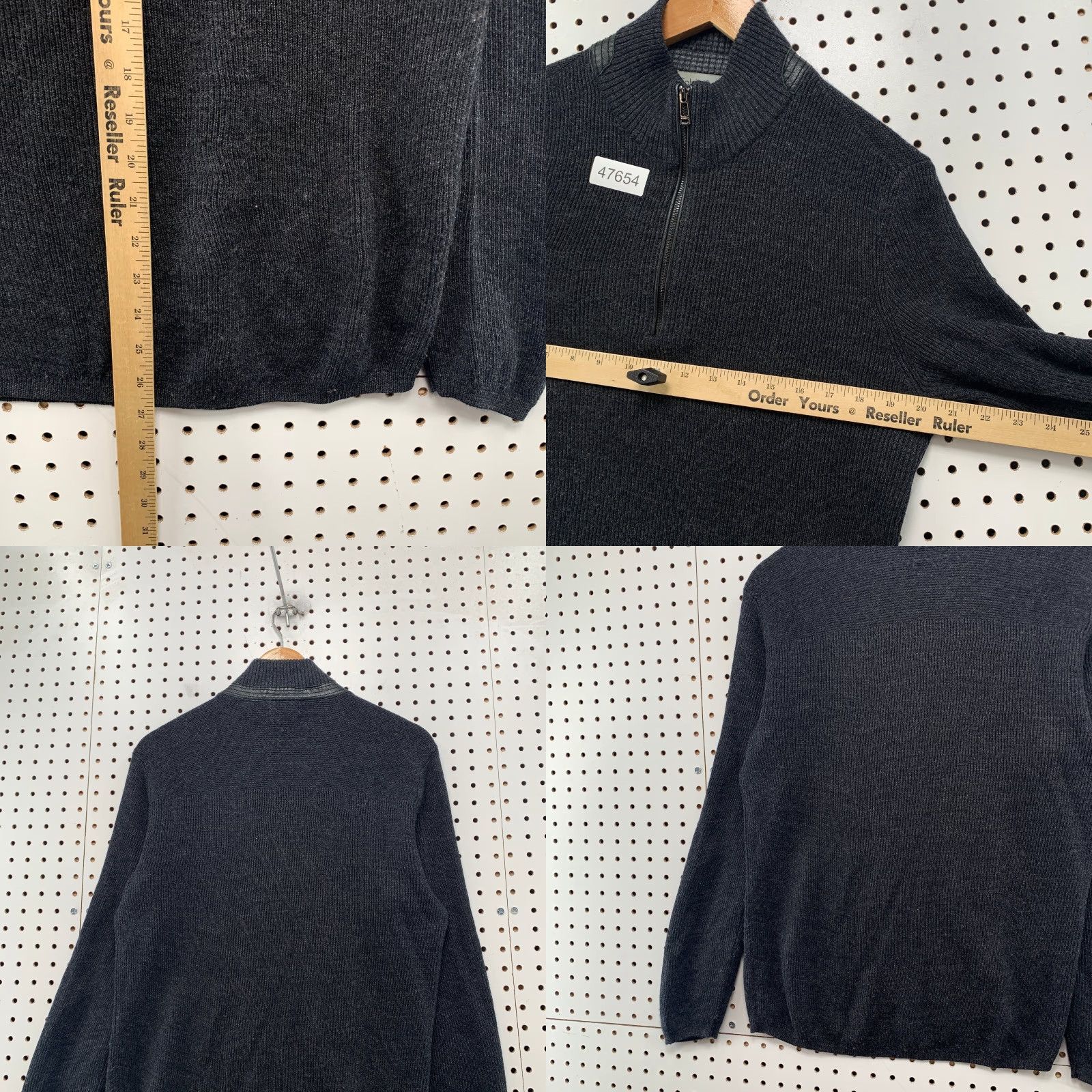 Calvin Klein Calvin Klein Premium Merino Wool Sweater Mens Medium Gray 1/4 Zip Work Crewneck Mock Neck Knit Pullover Casual Winter Fall Spring Mens Size US M / EU 48-50 / 2 - 8 Thumbnail
