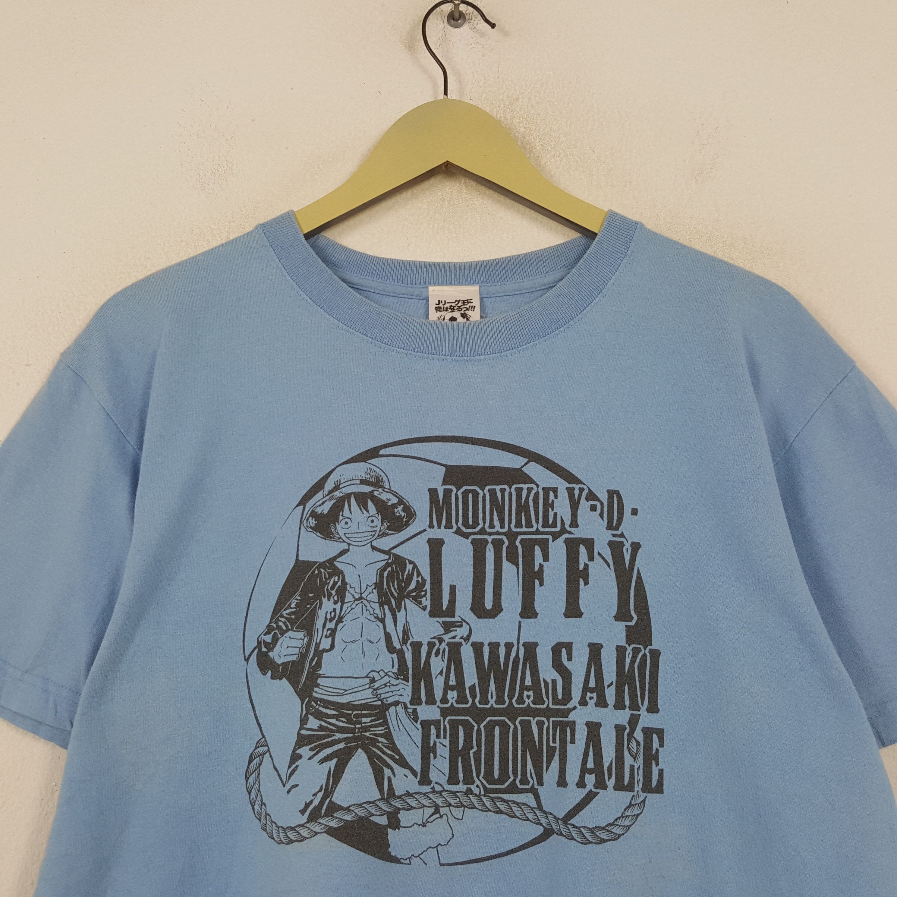 Anime 1992 J.LEAGUE MONKEY - D - LUFFY T-shirt Size US L / EU 52-54 / 3 - 2 Thumbnail