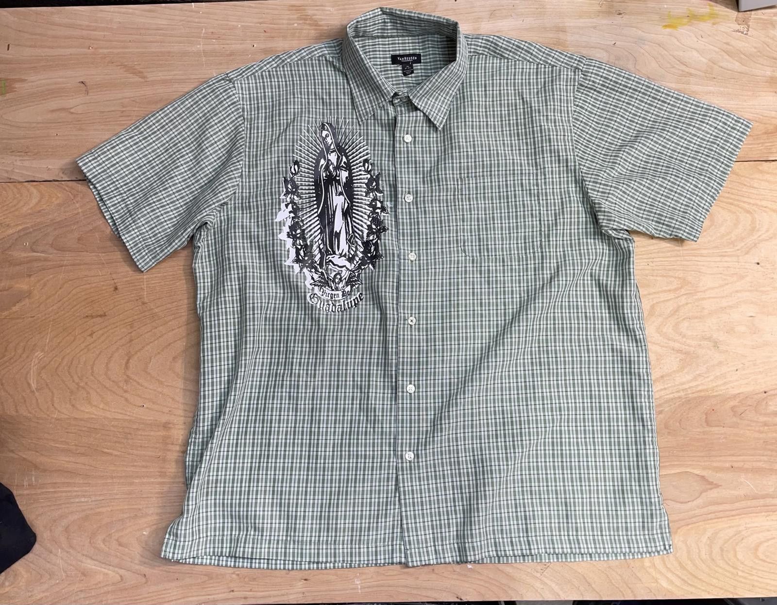 Affliction VAN HUESEN VIRGIN MARRY STYLE FLANNEL Size 44R - 1 Thumbnail