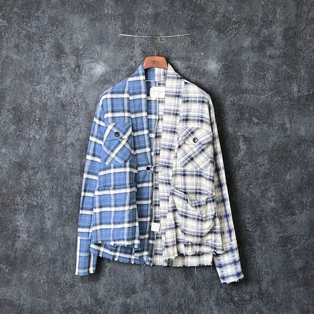 Greg Lauren Greg Lauren Cotton Plaid Blue Light Jacket m Men Size US M / EU 48-50 / 2 - 1 Thumbnail
