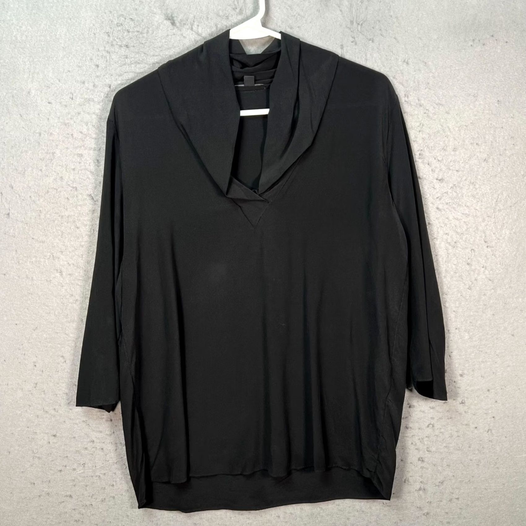Cos COS Black Silk Cowl Neck Top 3/4 Sleeve Blouse Women 10 VINTAGE/Adult Womens 10 Mens? Size L / US 10 / IT 46 - 2 Thumbnail