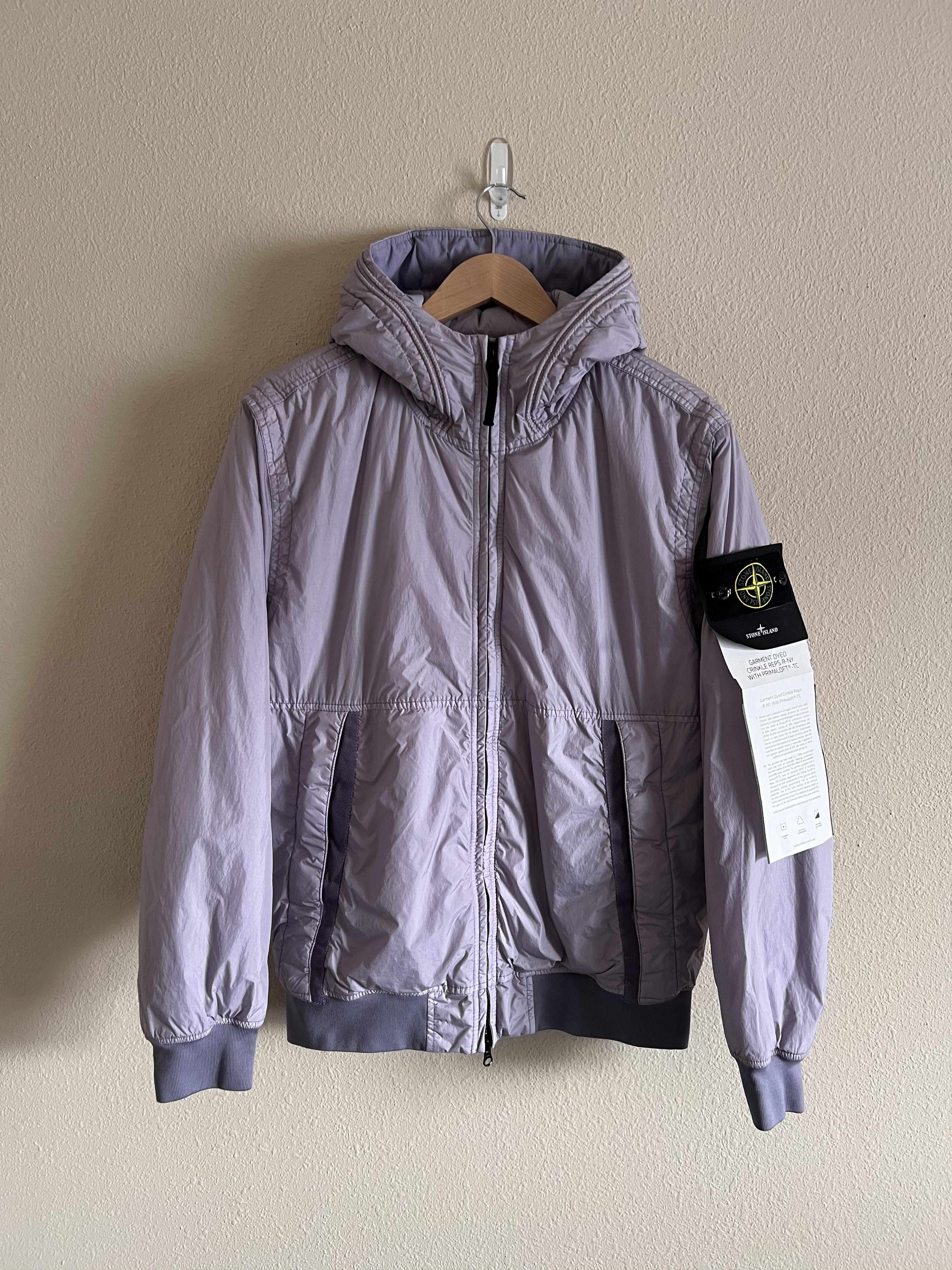 image of Stone Island Garment Dyed Crinkle Reps R-Ny Jacket in Lilac, Men's (Size Medium)