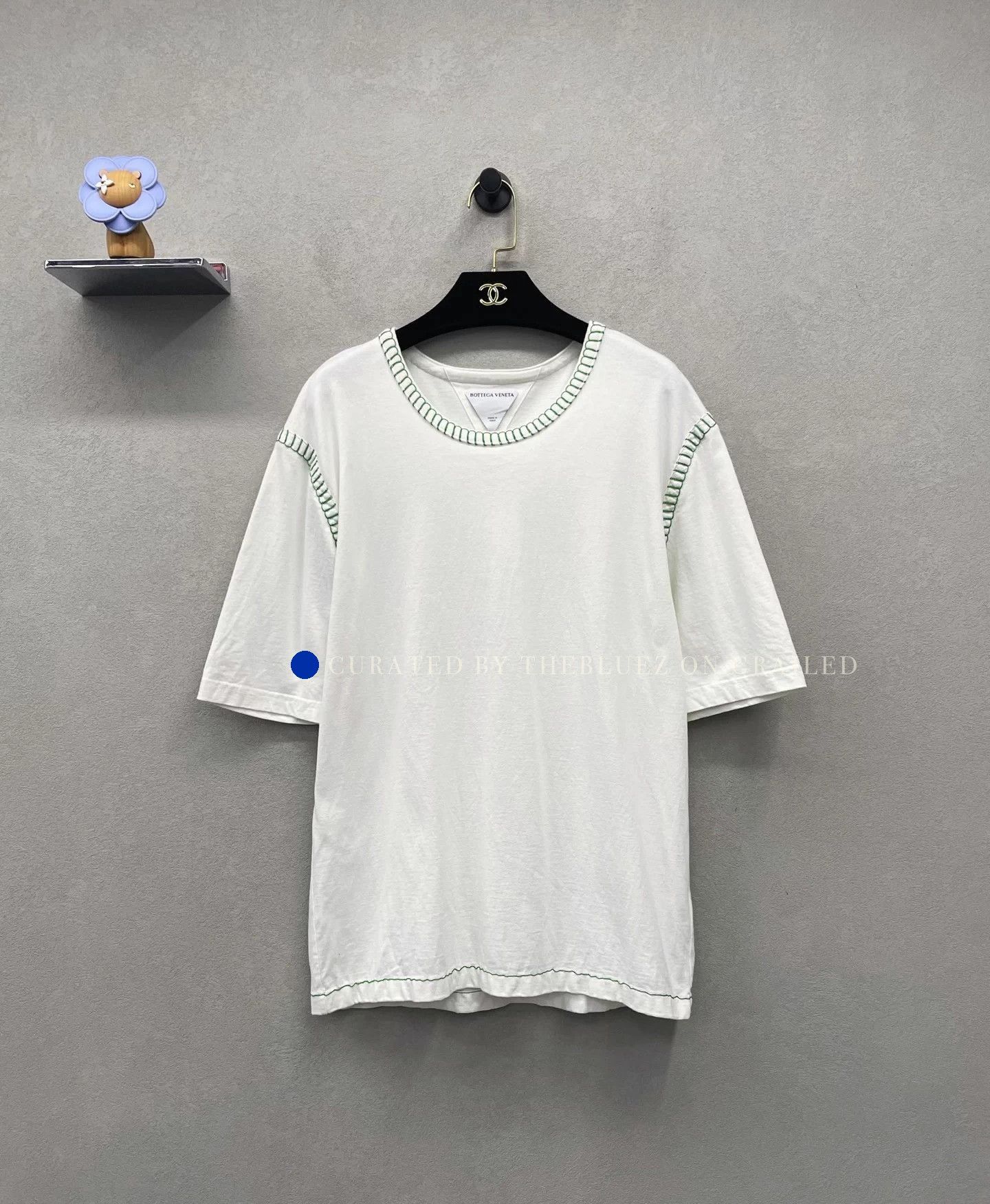 Bottega Veneta Casual Short Sleeve Tee with Green Piping Size US L / EU 52-54 / 3 - 1 Thumbnail