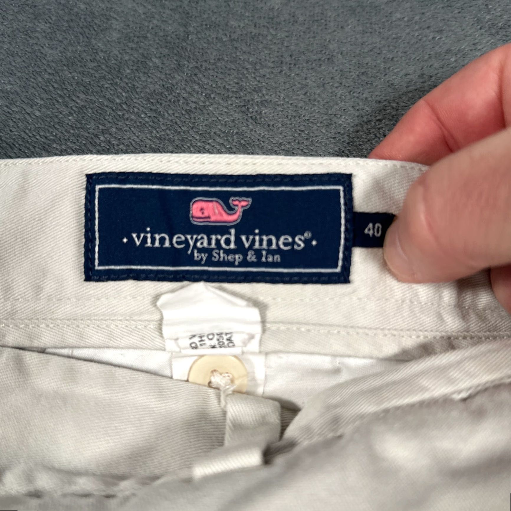 Vineyard Vines VINEYARD VINES Mens Breaker Shorts 40 White Cotton Twill Embroidered Casual Chino Beach Outdoor Size US 40 / EU 56 - 2 Thumbnail