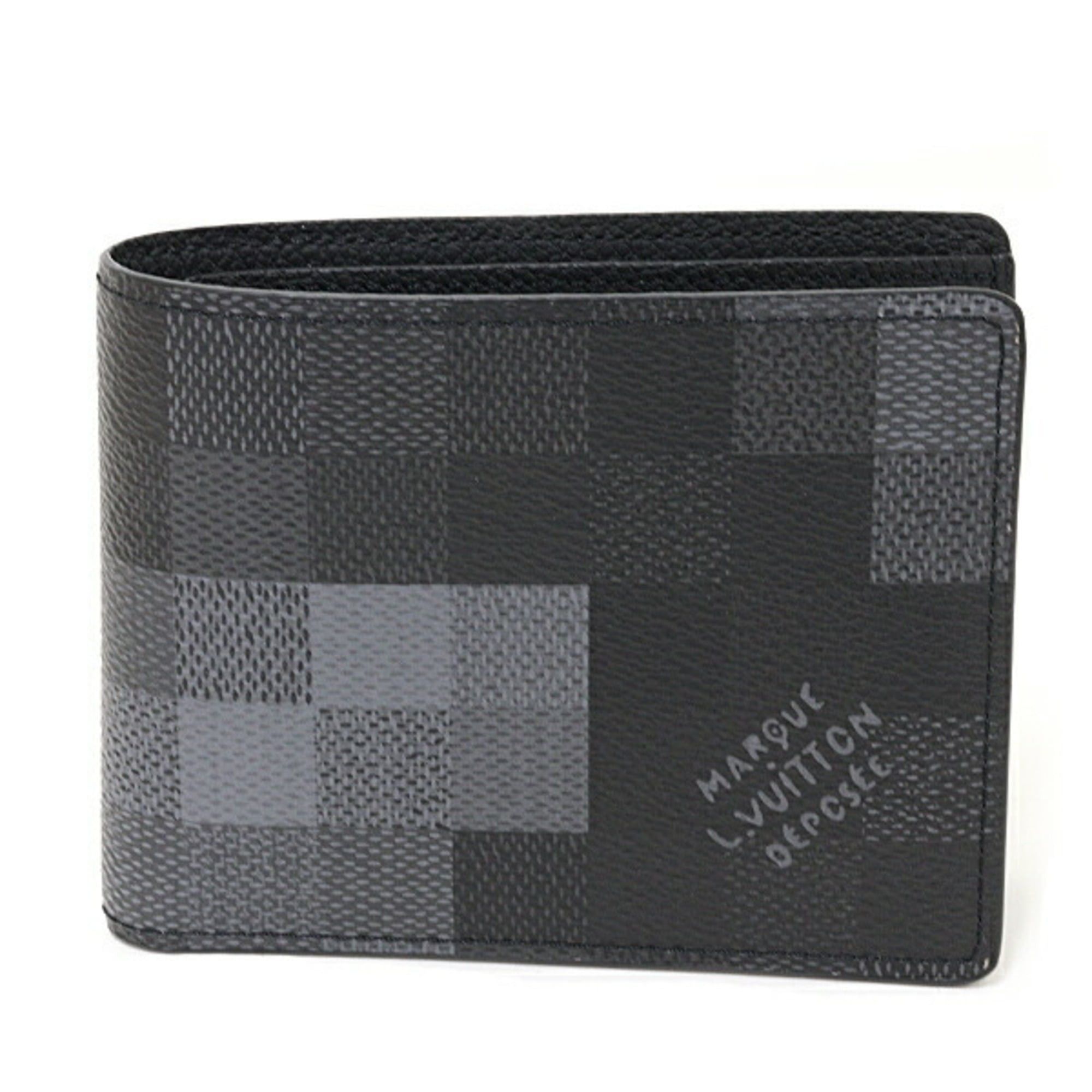 Louis Vuitton Louis Vuitton Portefeuille Slender Damouflage Black Canvas M14927 Noir Size ONE SIZE - 1 Thumbnail
