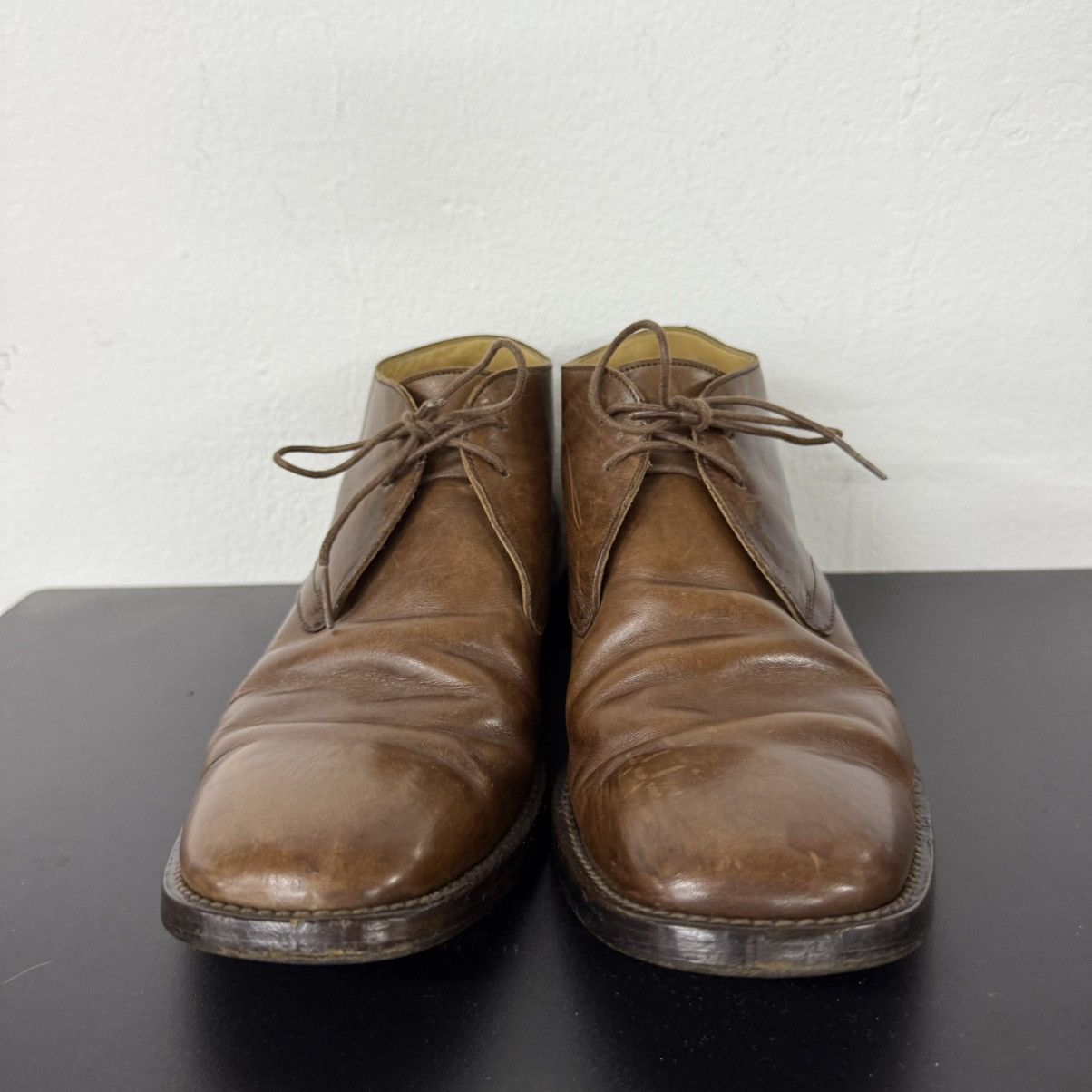 Leather Helmut Lang Style Genuine Leather Chukka Boots Size US 6.5 / EU 39-40 - 3 Thumbnail